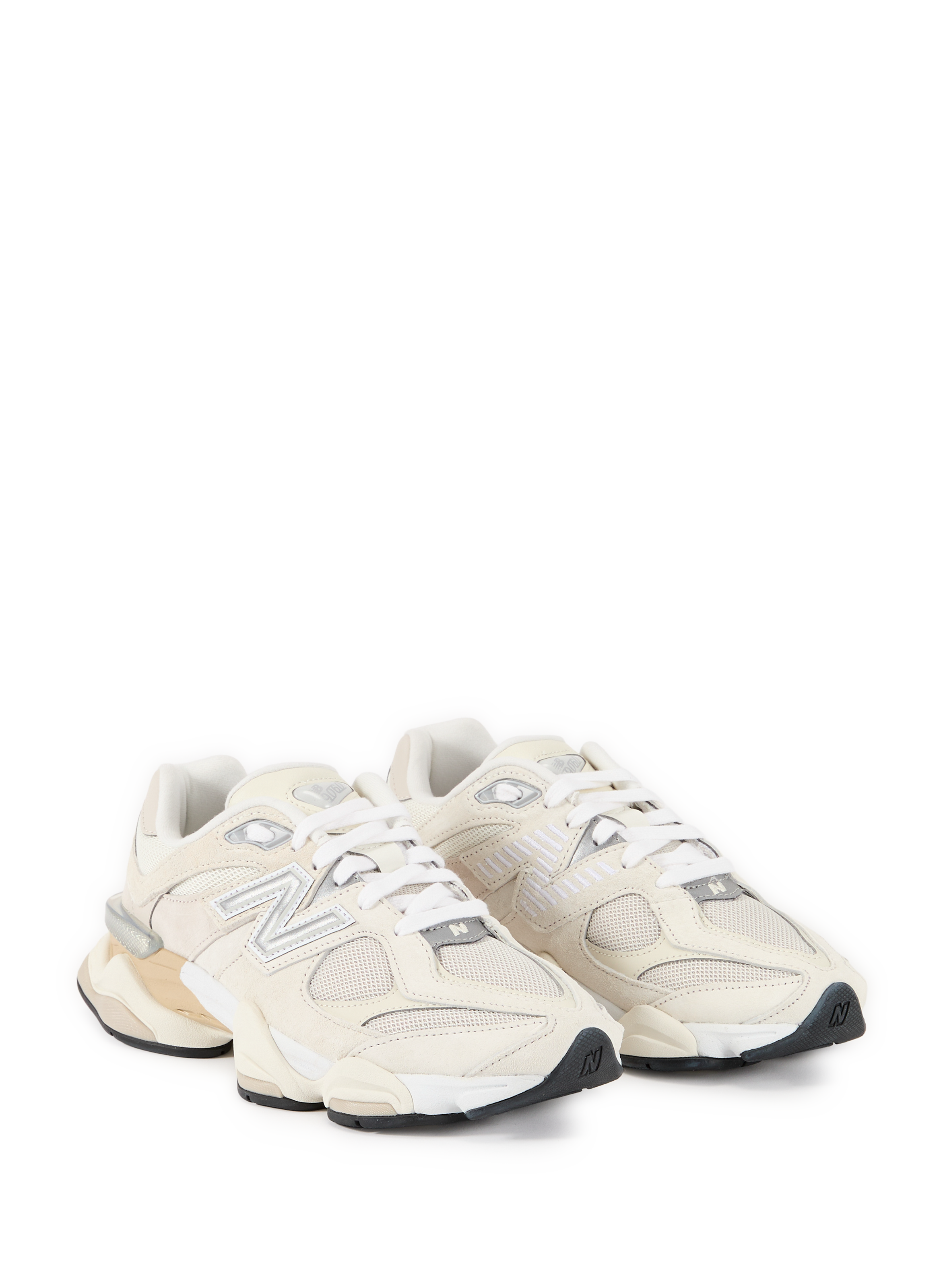 Wedge and serrated sole leather blend sneakers NEW BALANCE Multicolour