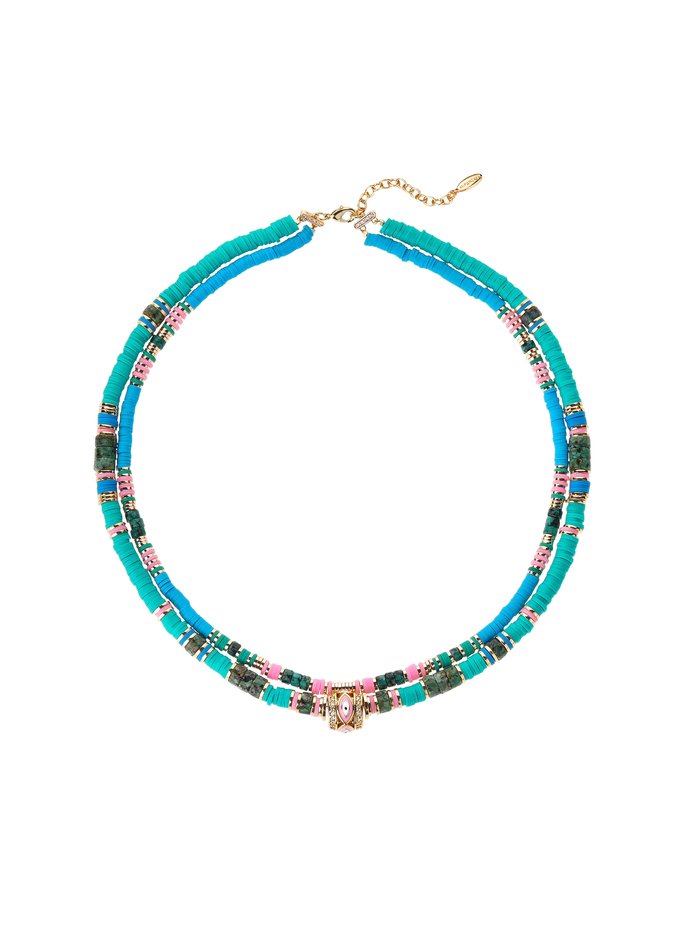 Collier avec perles et sequins twinsy HIPANEMA Bleu