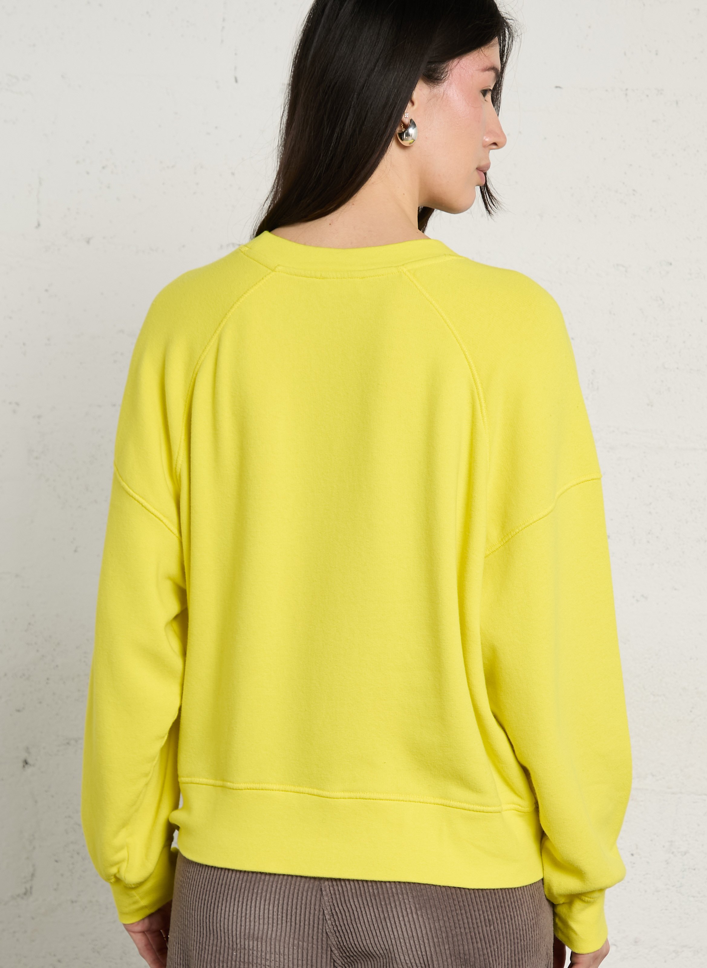 Sweat oversize col rond en coton mélangé atubay AMERICAN VINTAGE Jaune