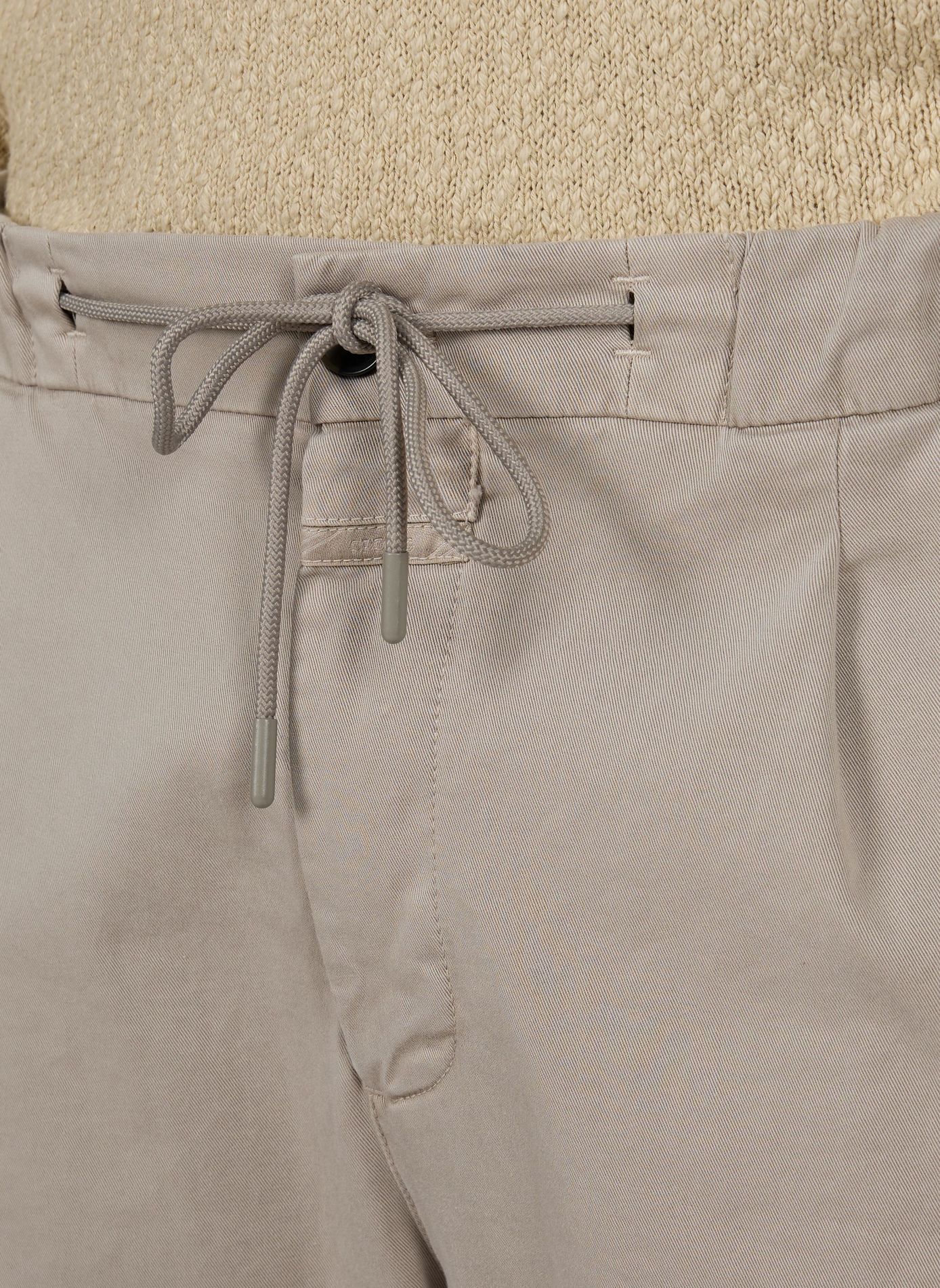 Pantalon avec cordons en coton mélangé CLOSED Grey