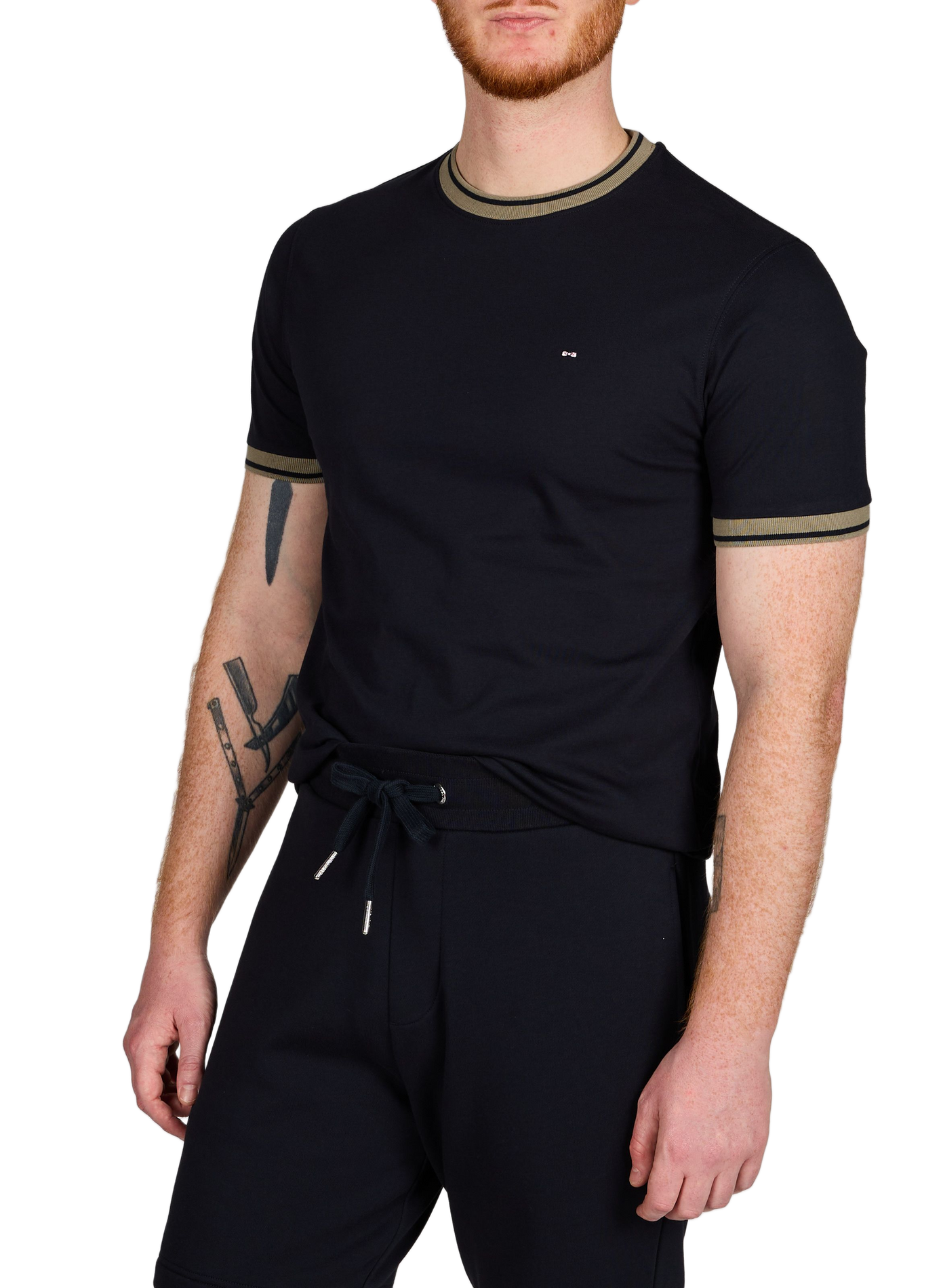 Straight short-sleeved cotton T-shirt EDEN PARK Beige