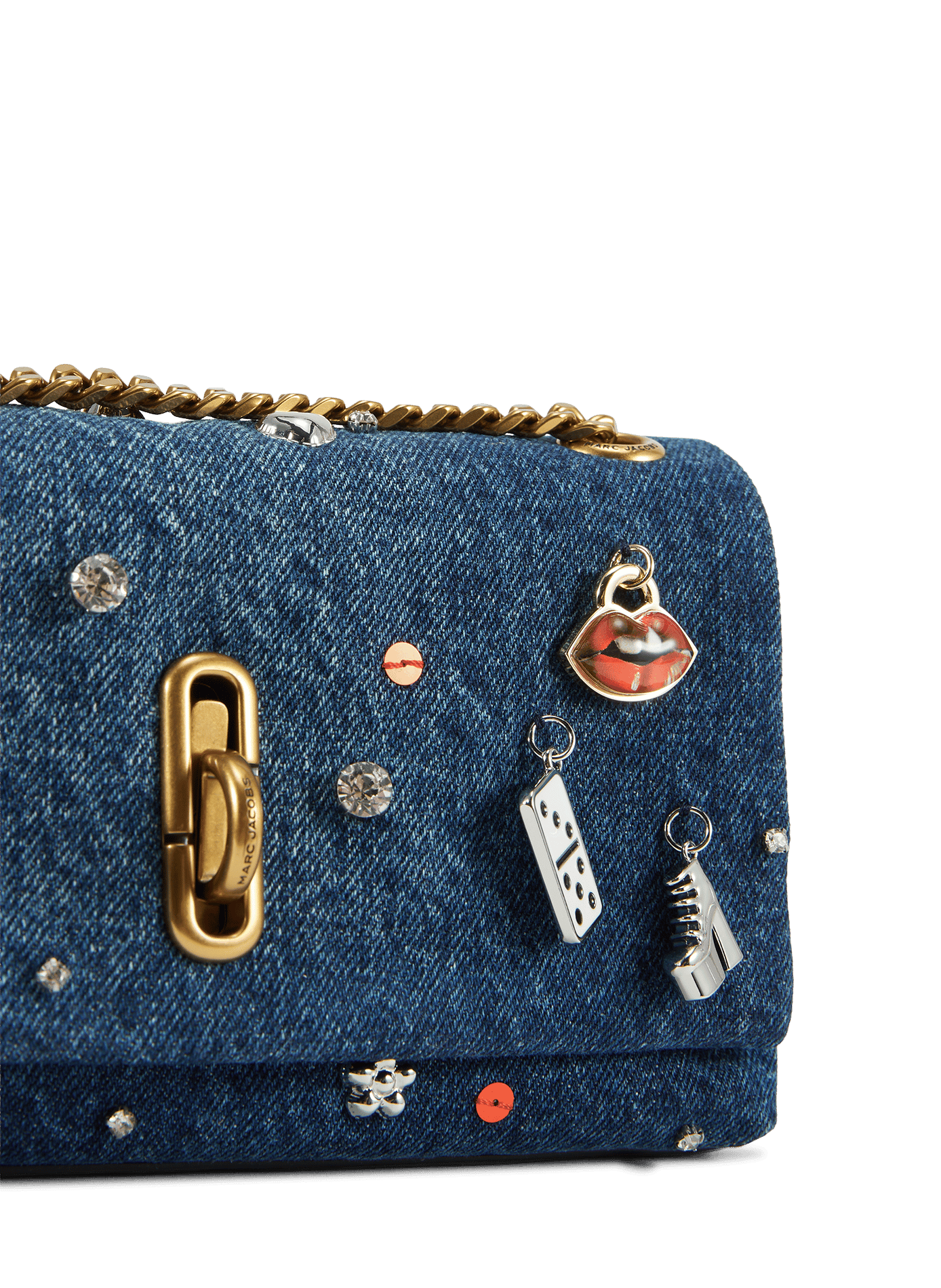 Mini bag Trinket Charm Denim Dual Chain MARC JACOBS Blue