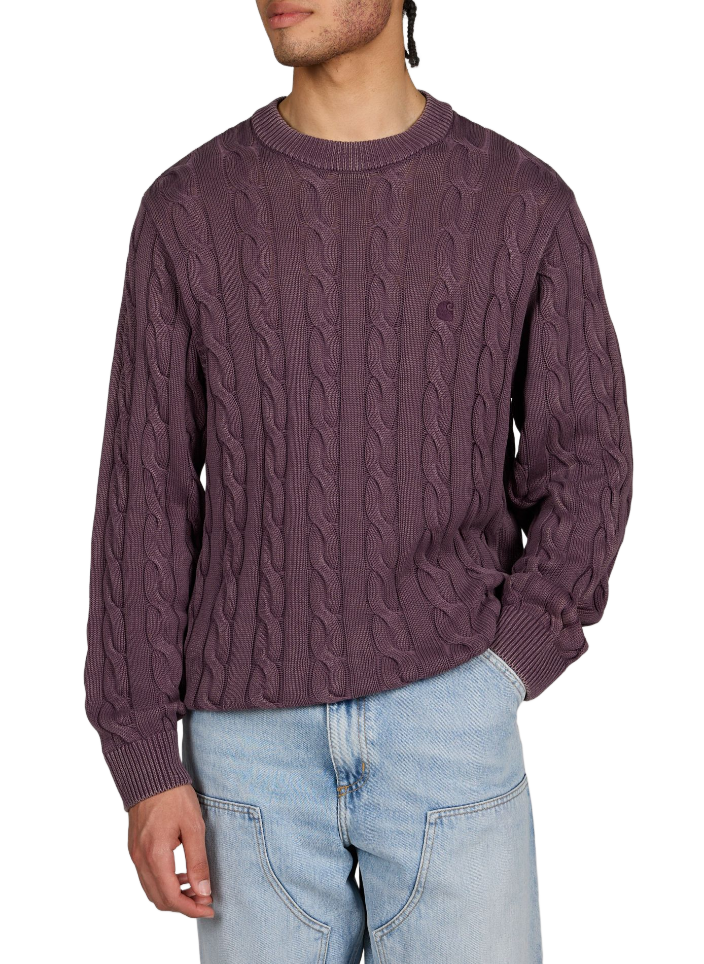 Pull en maille tressée CARHARTT WIP Violet