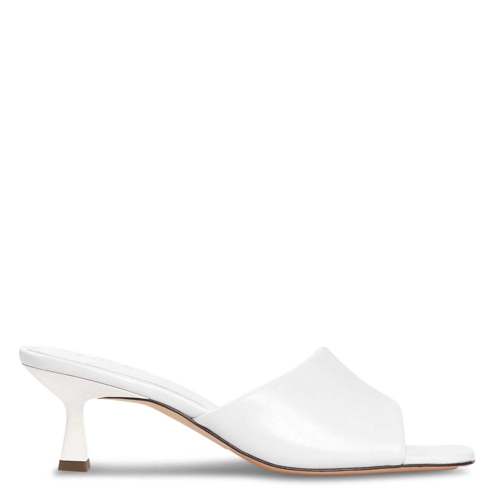 Mules à talons en cuir SANDRO Blanc