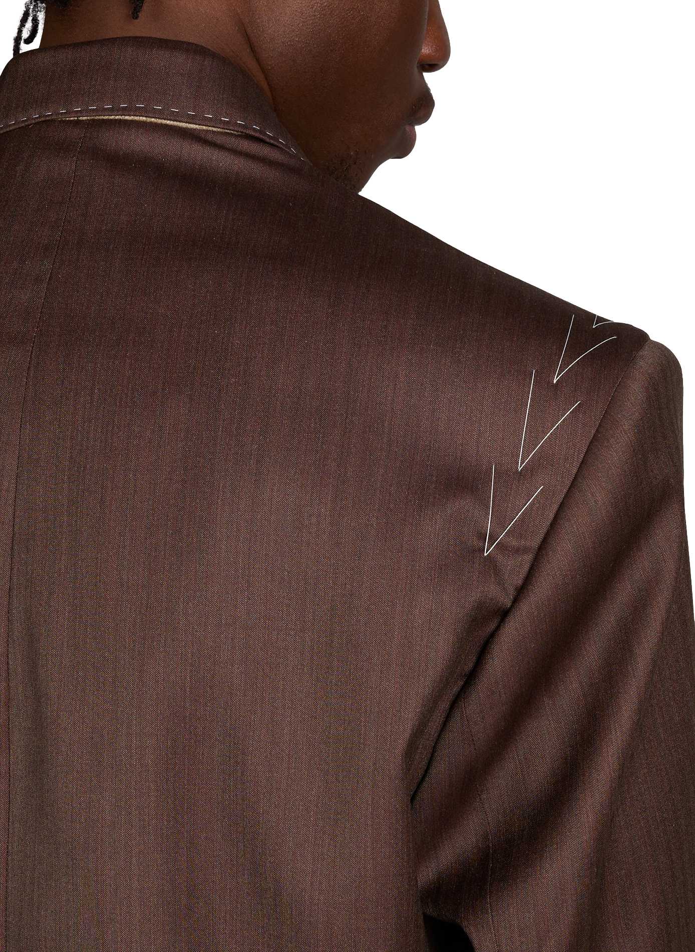 Straight wool and silk blazer SONIA CARRASCO Brown