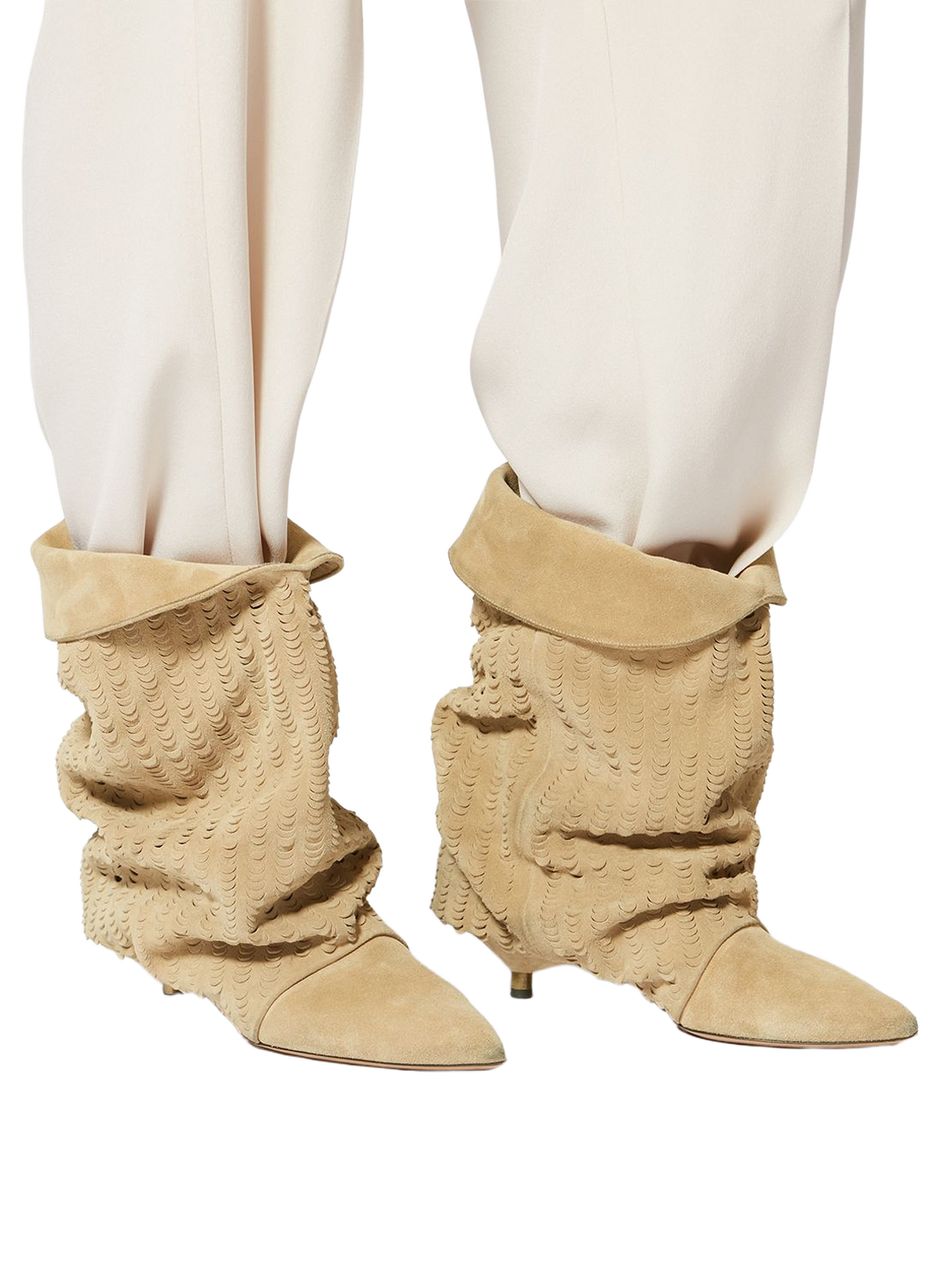 Perforated soft leather Edrik boots ISABEL MARANT Beige