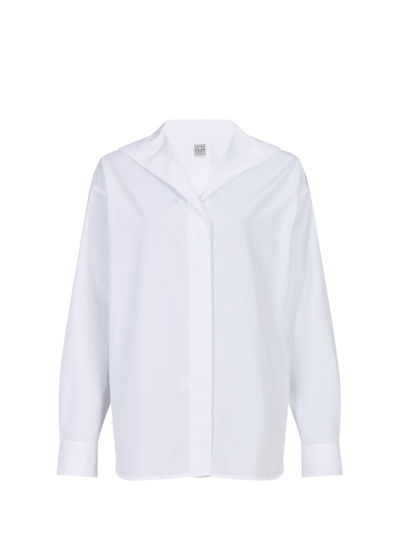 Chemise unie oversize en coton TOTEME Blanc