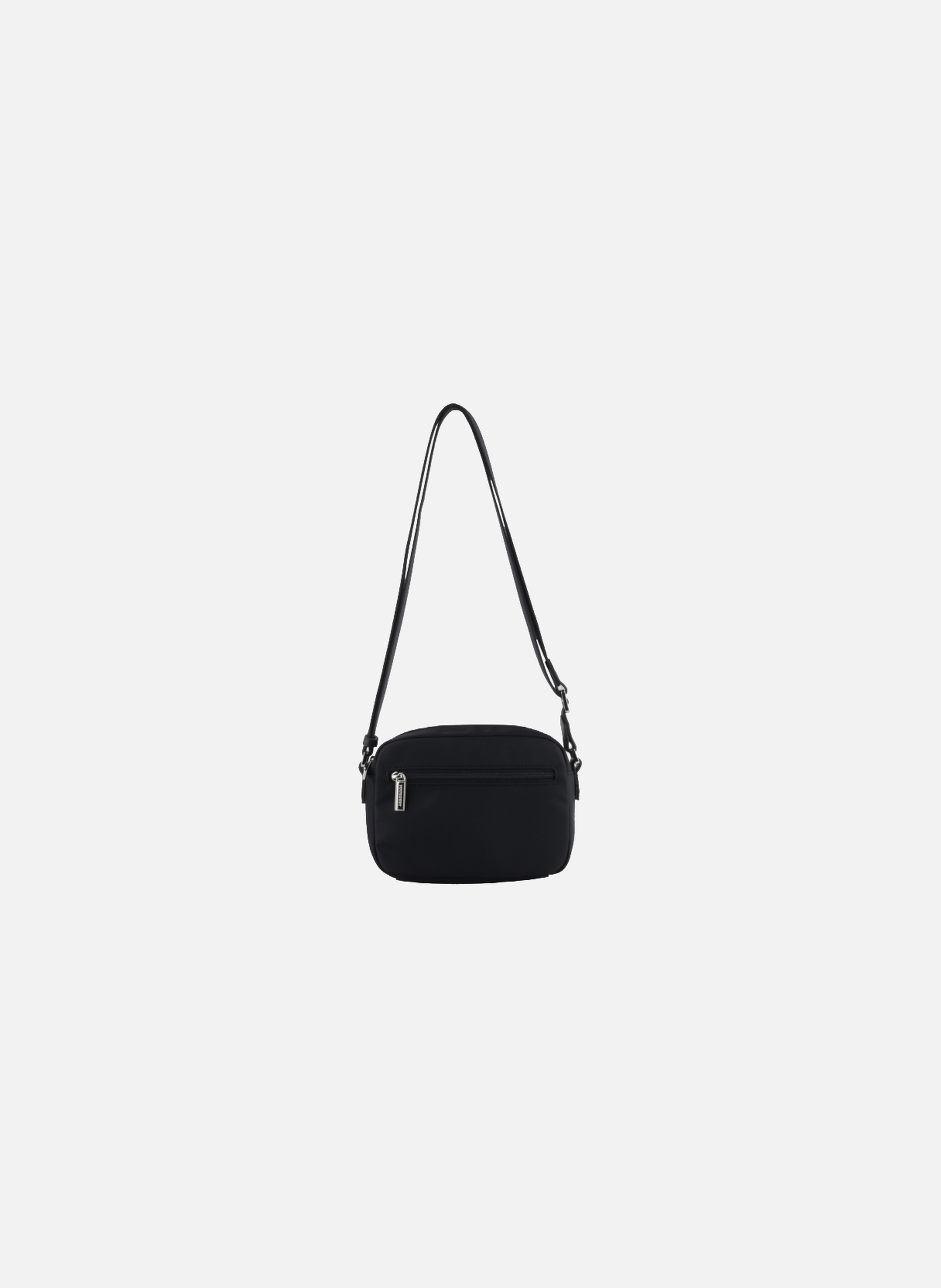 Escale | sac porté travers en toile garnie cuir POURCHET Noir