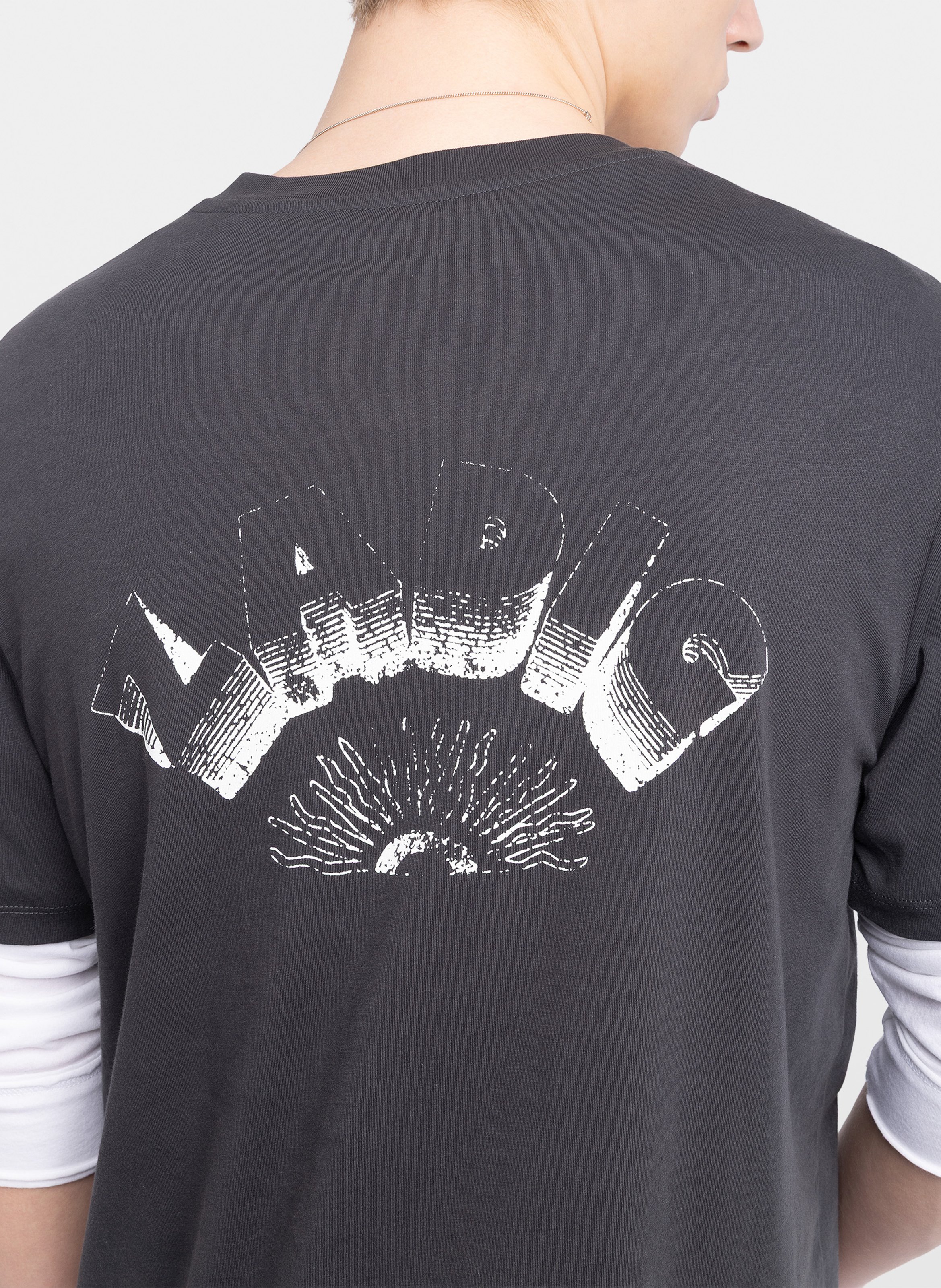 Tee-shirt imprimé en coto bio tommy ZADIG&VOLTAIRE Grijs