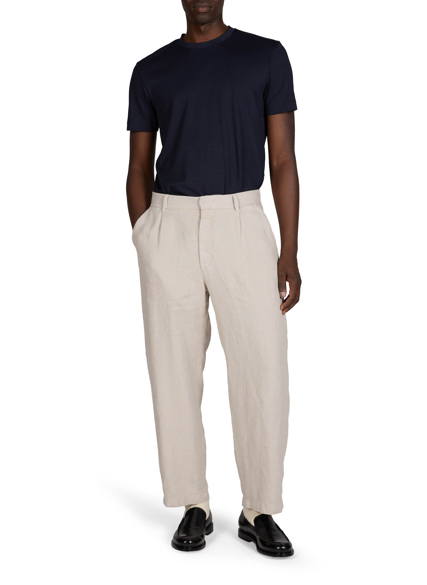 Pantalon droit Blomberg en lin CLOSED Gris