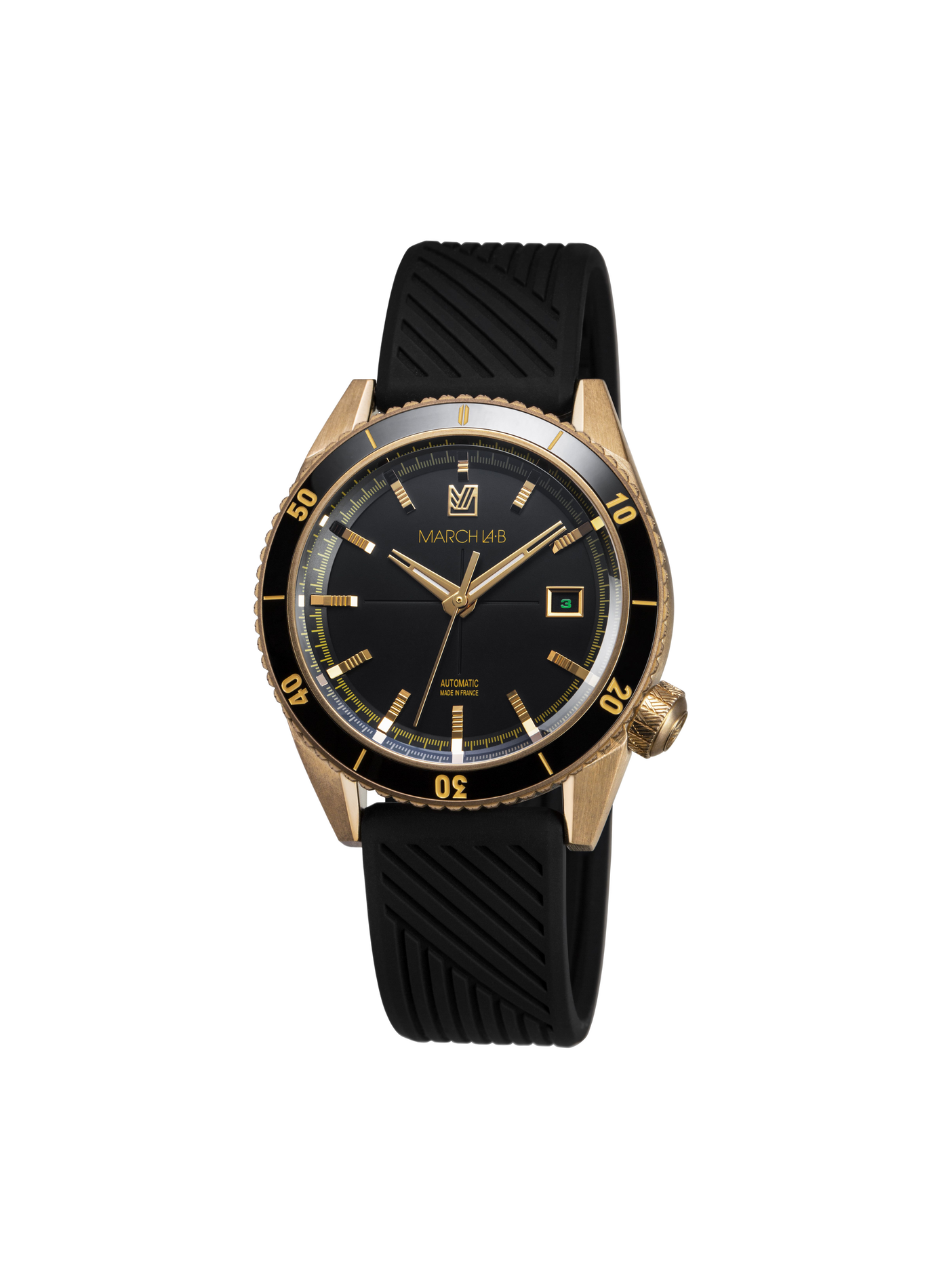 Montre automatique Bonzer en silicone MARCH LA.B Noir