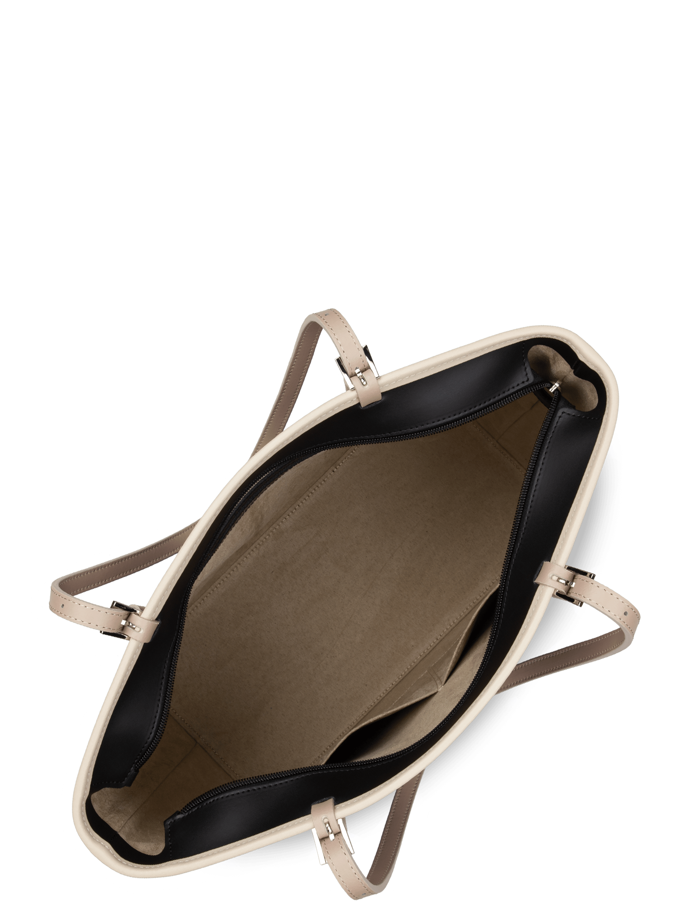 Grand sac cabas épaule - smooth LANCASTER Noir