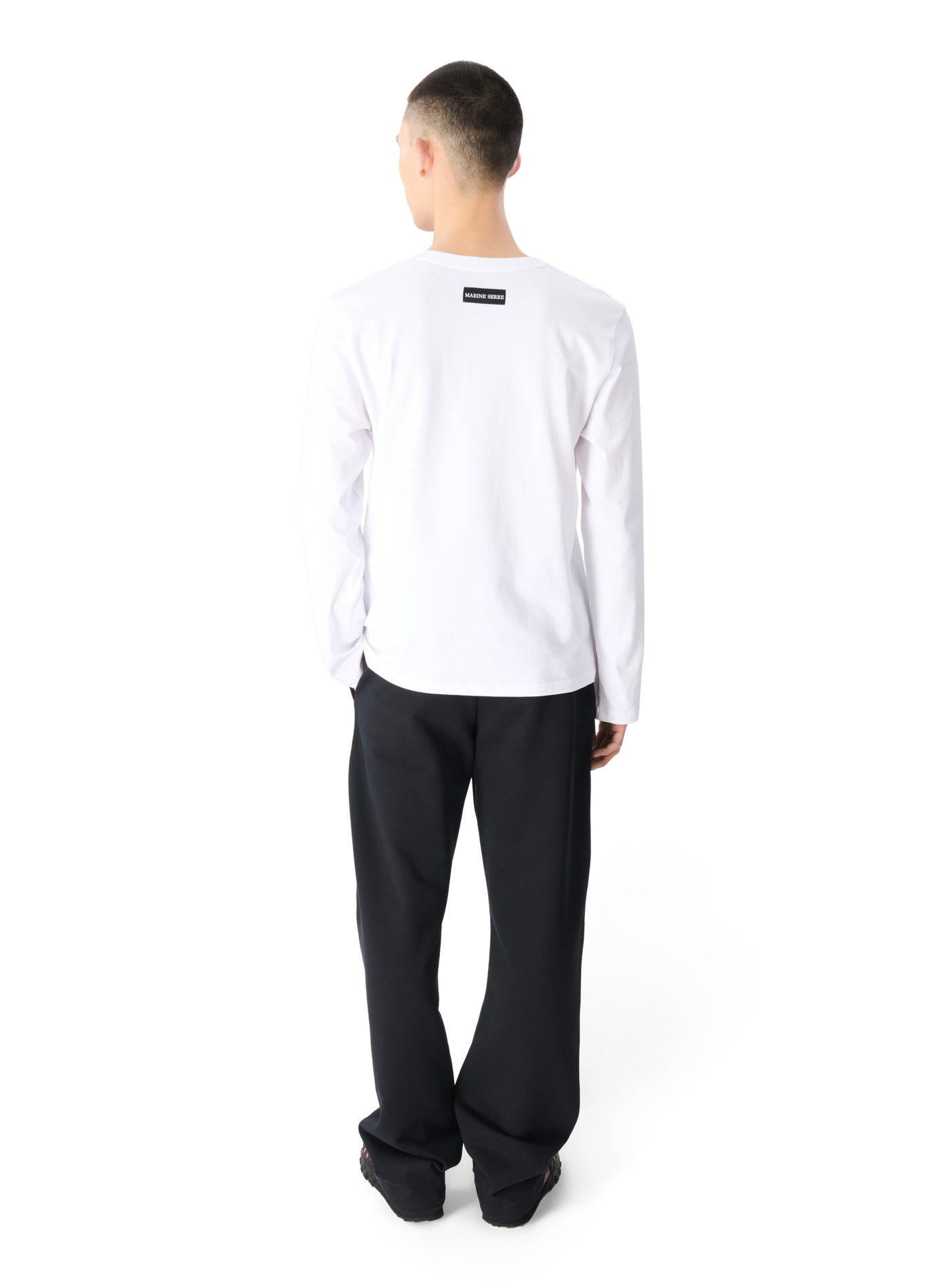 Pantalon de survêtement en molleton de coton unisexe MARINE SERRE Noir