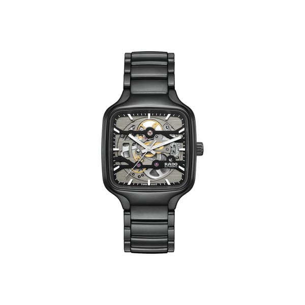 Montre automatique True Square Skeleton en céramique Montre automatique True Square Skeleton en céramique