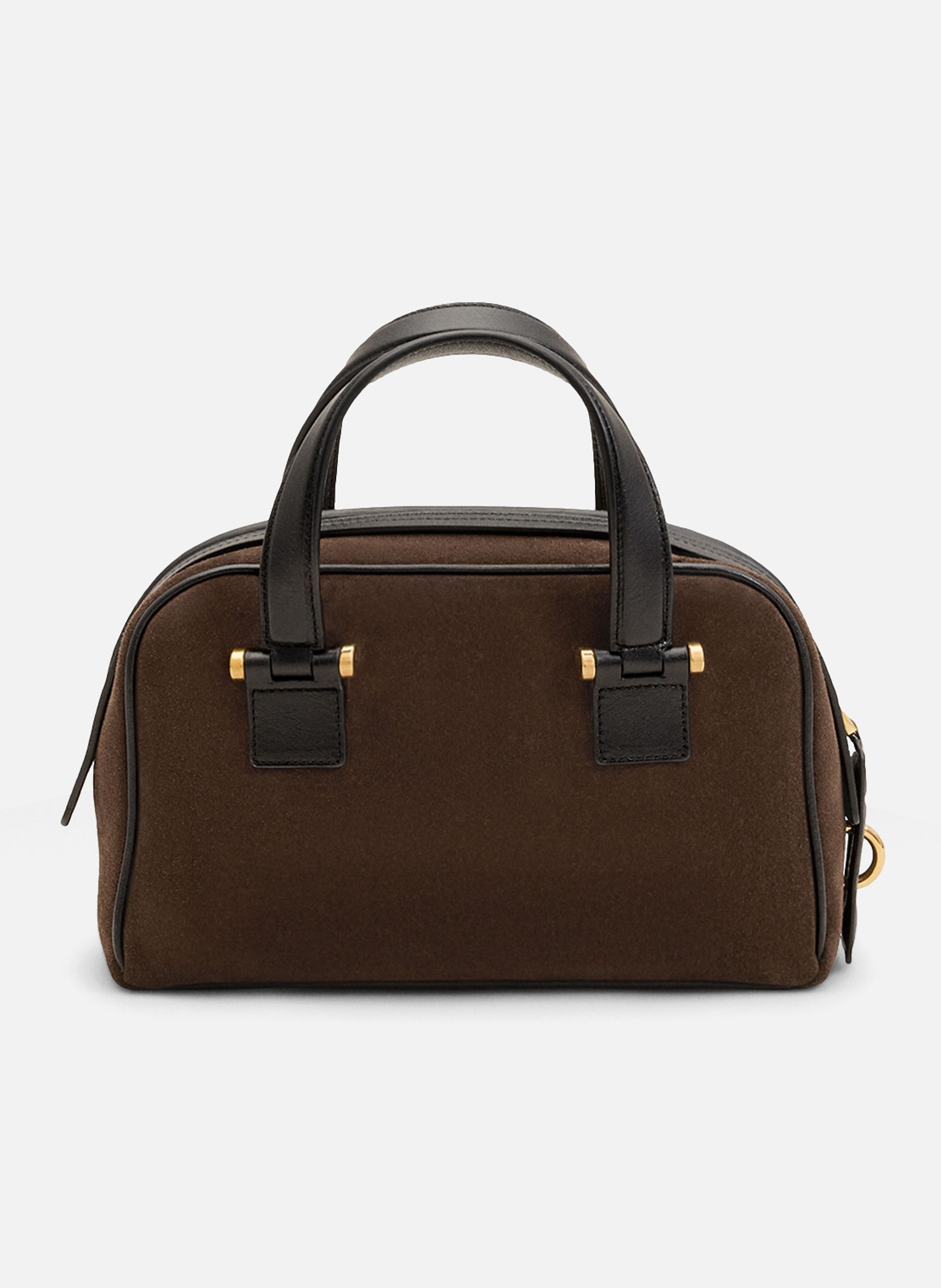 Petit sac bowling georges unisexe en cuir de veau AMI PARIS Marron