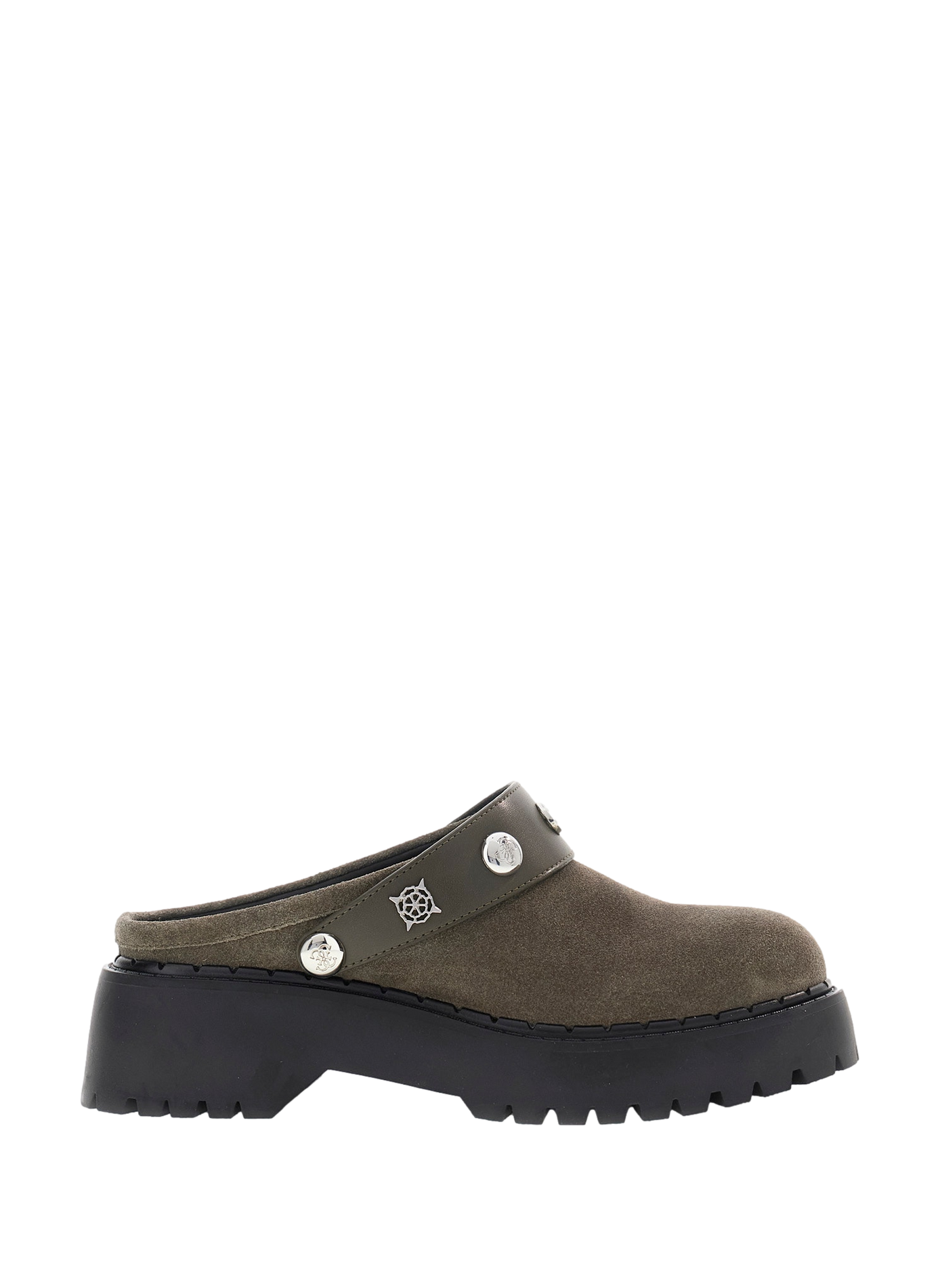 Leather clogs GUESS Brown