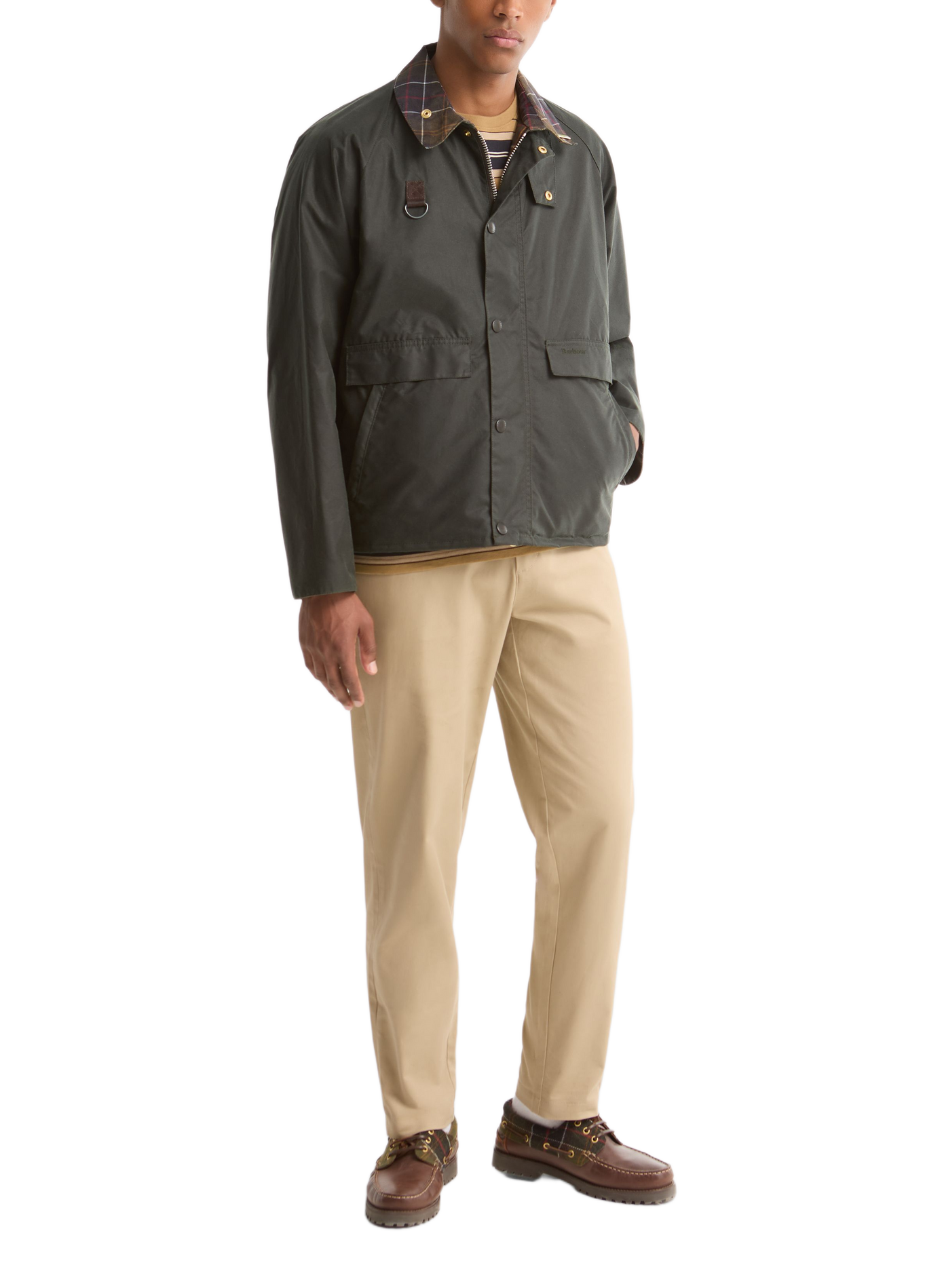 Parka col classique en coton BARBOUR Vert