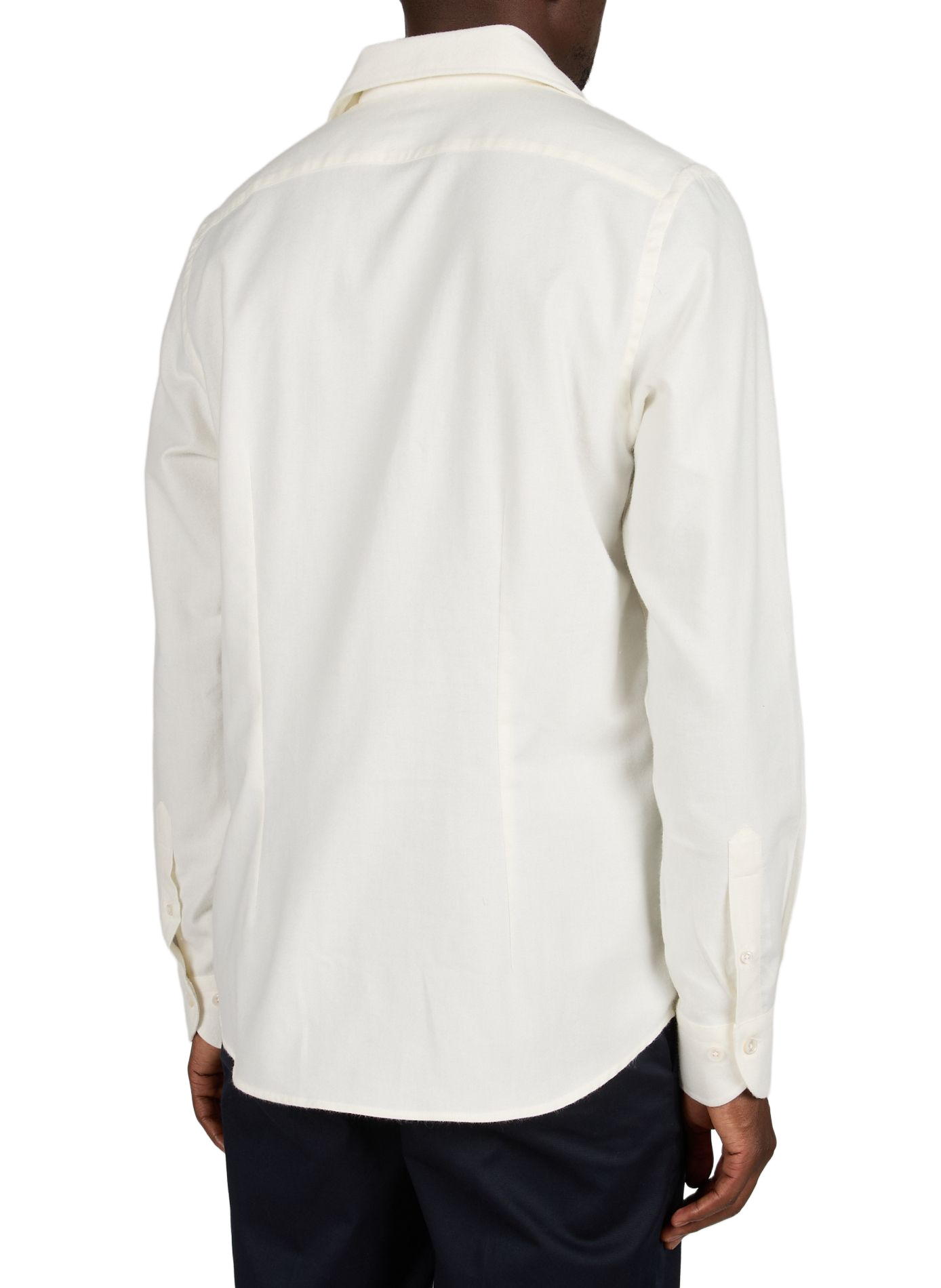 Slim fit shirt in cotton and wool AURELIEN Beige