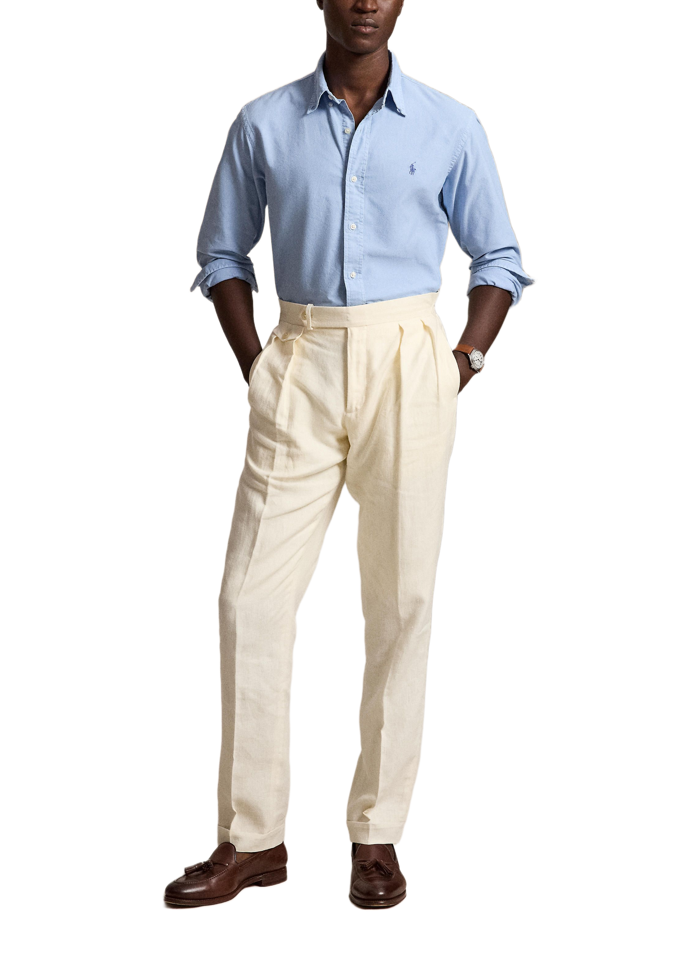 Long-sleeved cotton shirt | Blue POLO RALPH LAUREN Men
