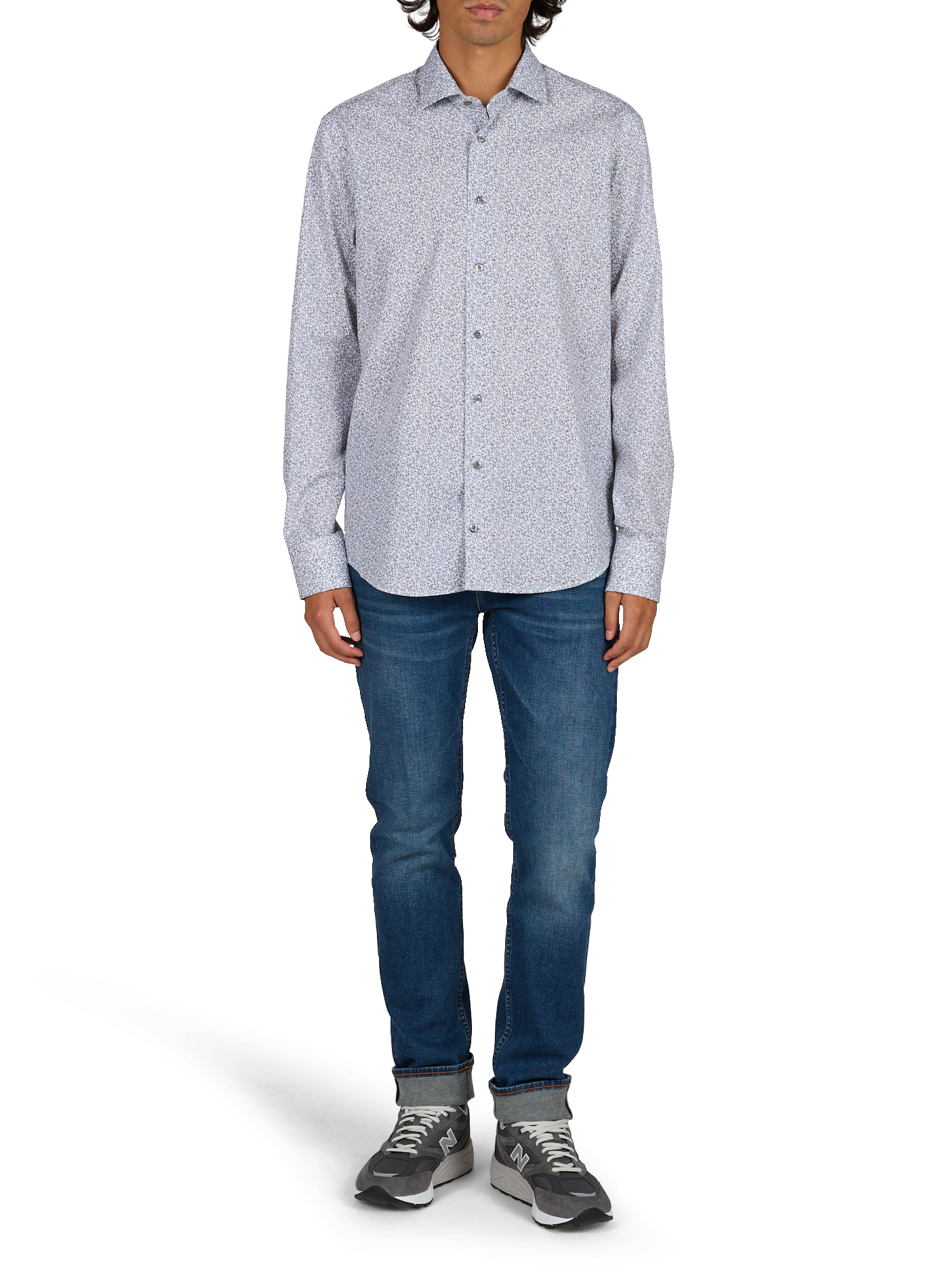 Printed cotton shirt VAN LAACK Grey