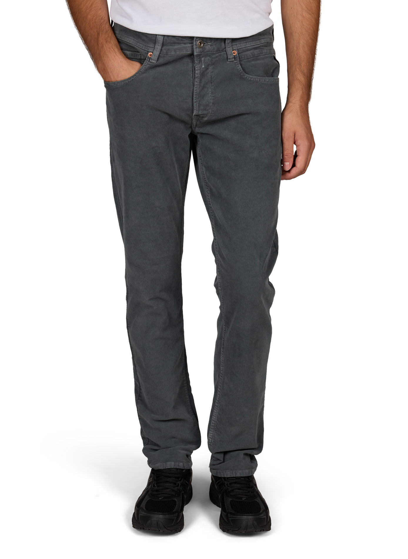 Grover straight pants in blended cotton REPLAY Grey
