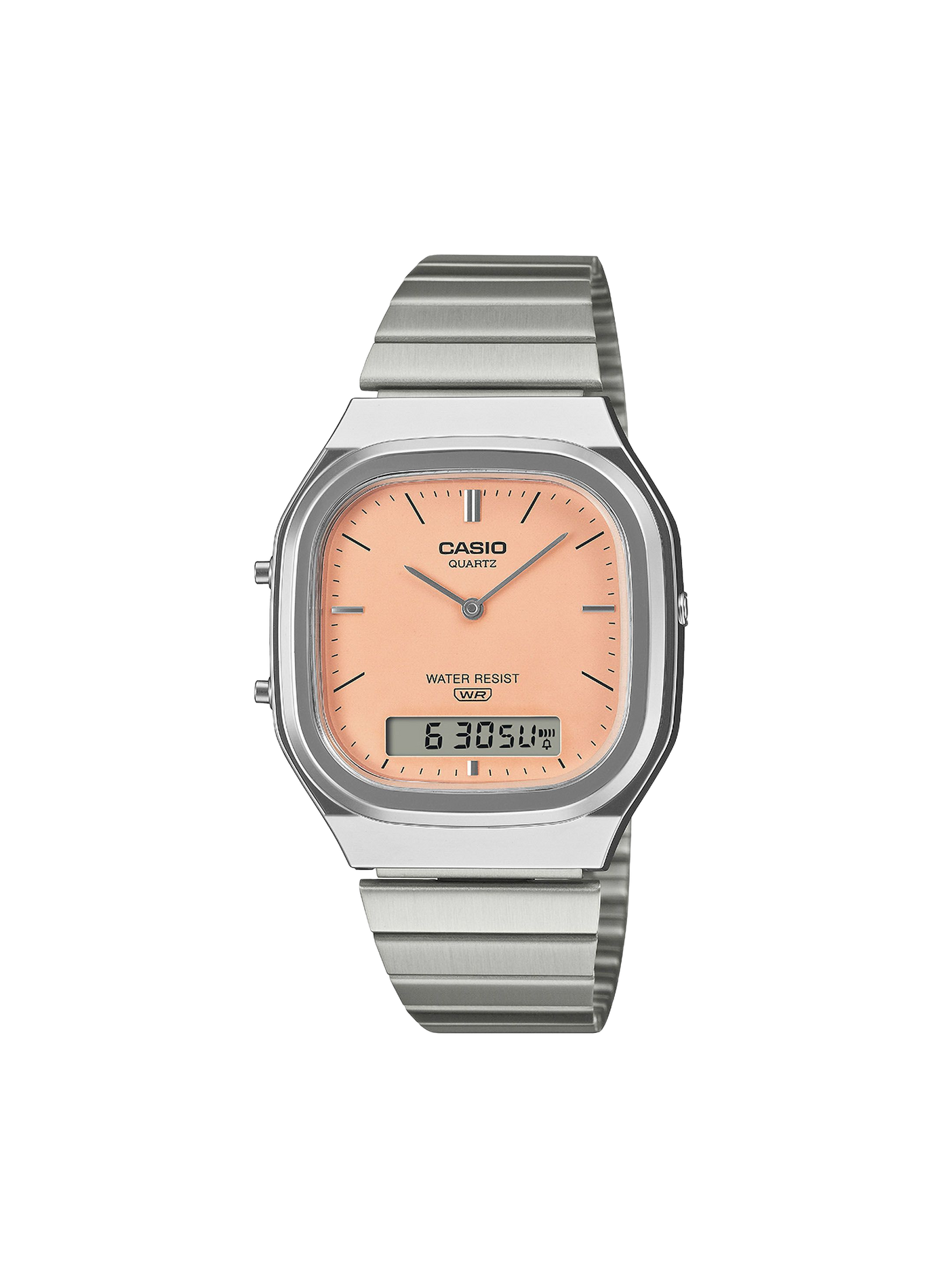 Montre quartz Casio vintage en acier inoxydable CASIO Orange
