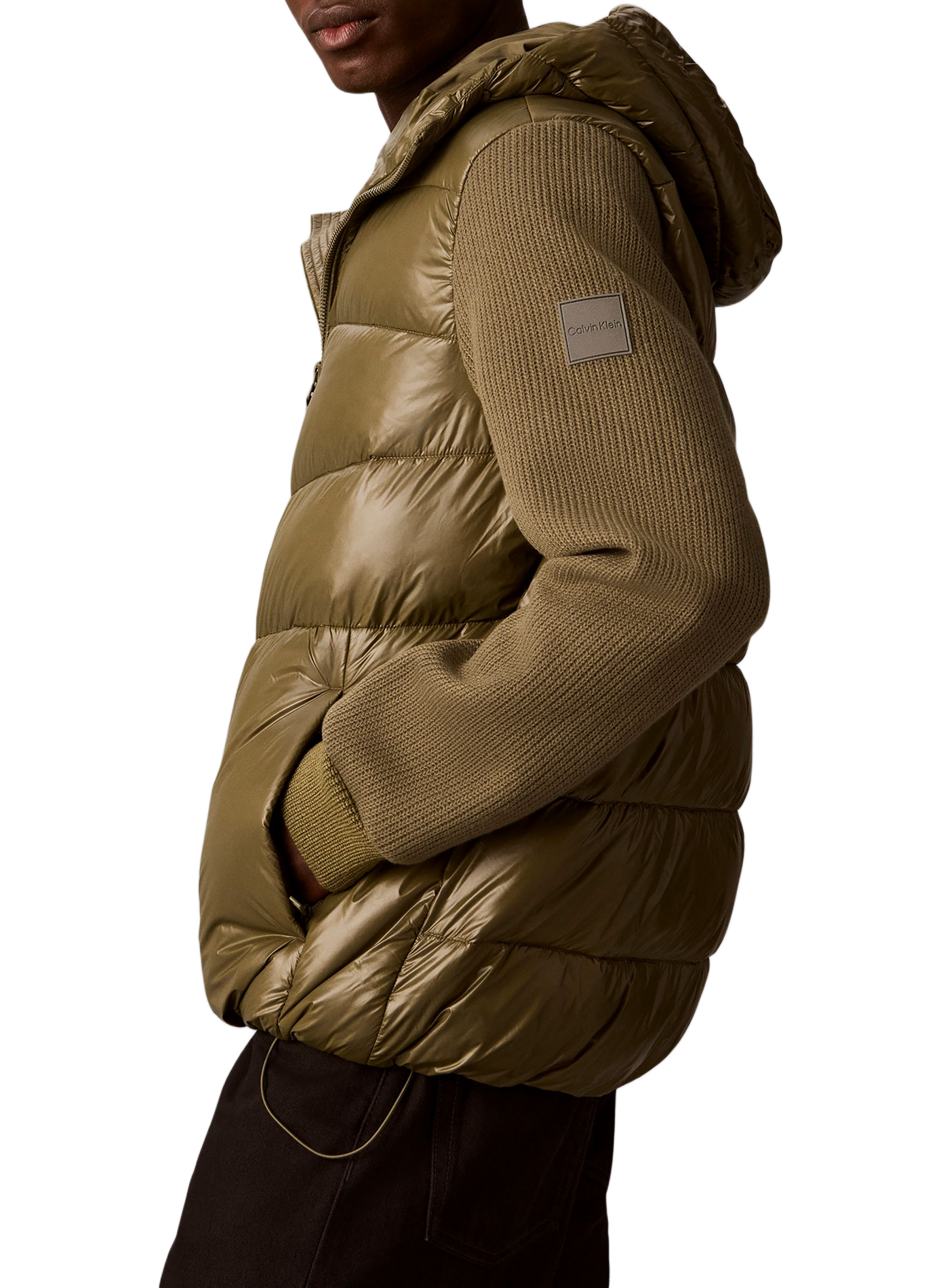 Straight two-tone puffer jacket CALVIN KLEIN Khaki