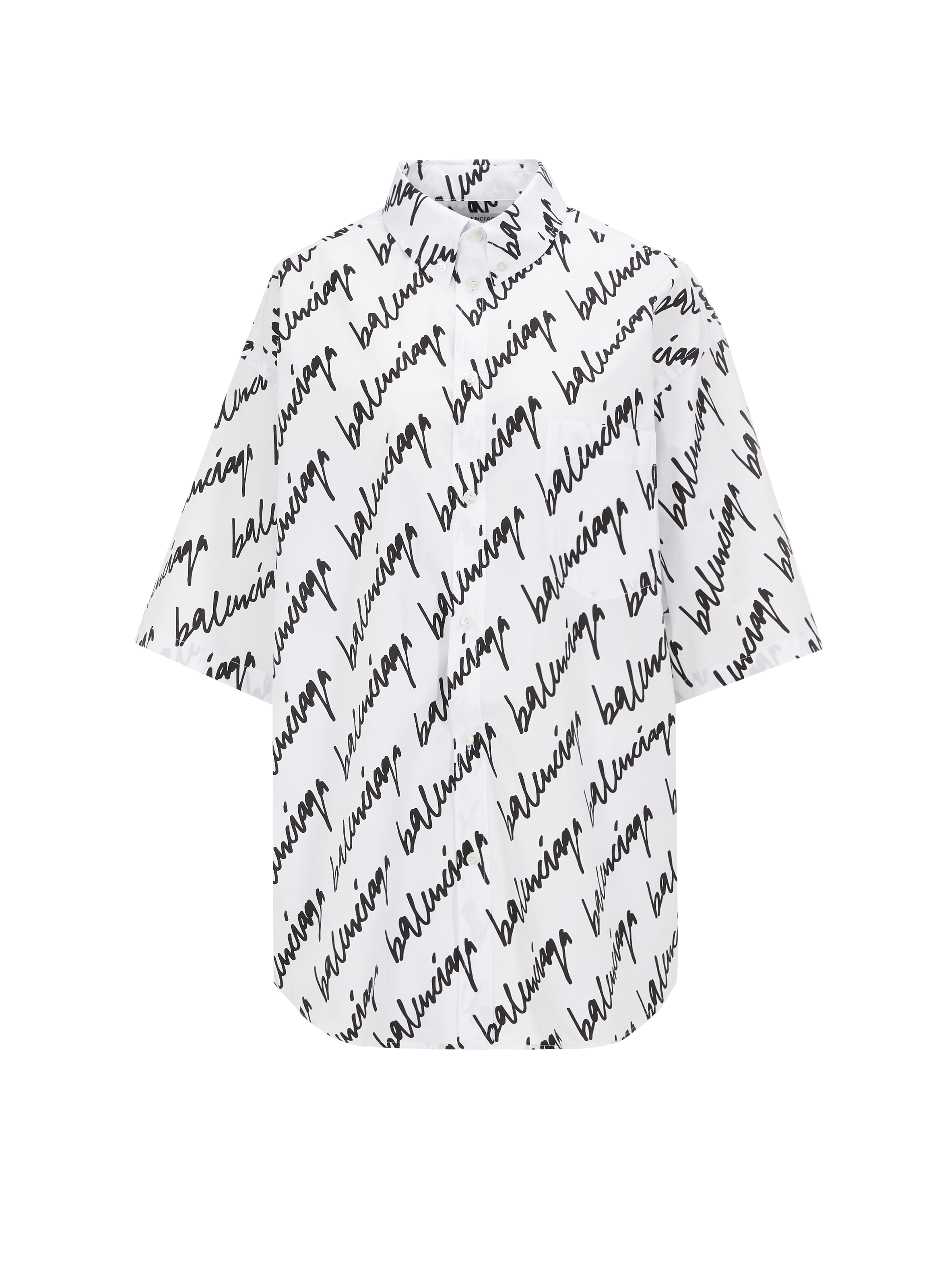 Chemise monogrammée en popeline de coton