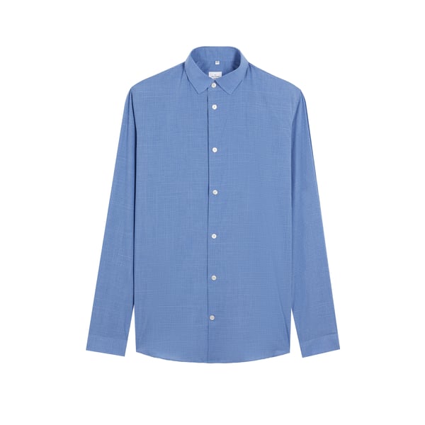 Chemise à carreaux en popeline de coton