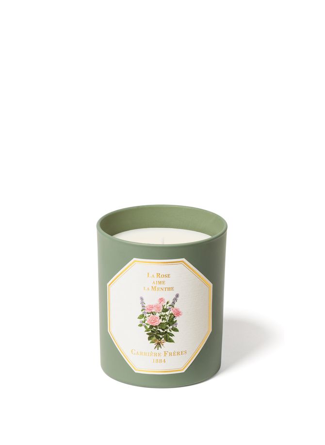 La Rose Aime La Menthe scented candle CARRIERE FRERES