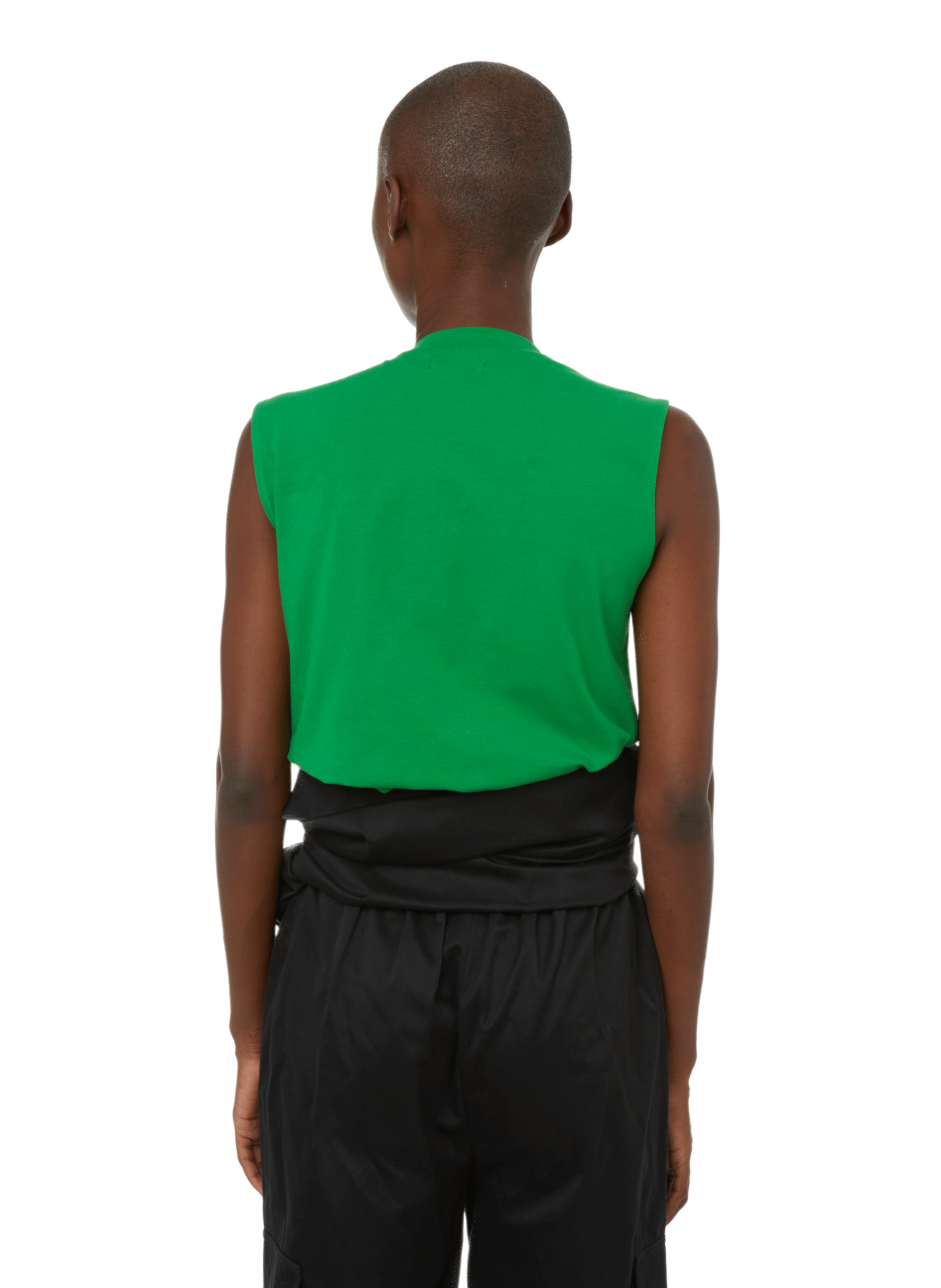 Asymmetric cotton top MOSSI Green