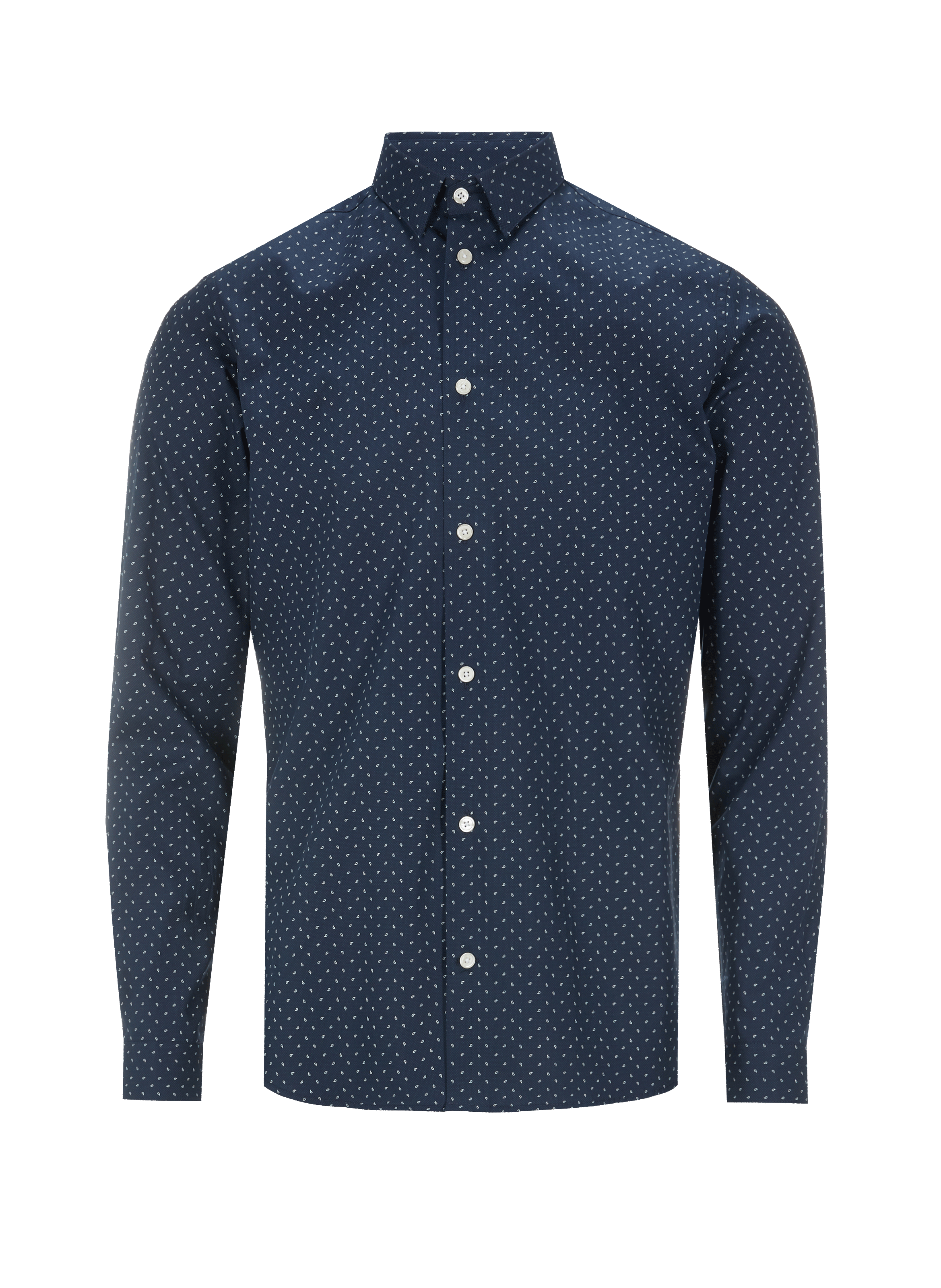 AU PRINTEMPS PARIS Chemise à motif slim Bleu