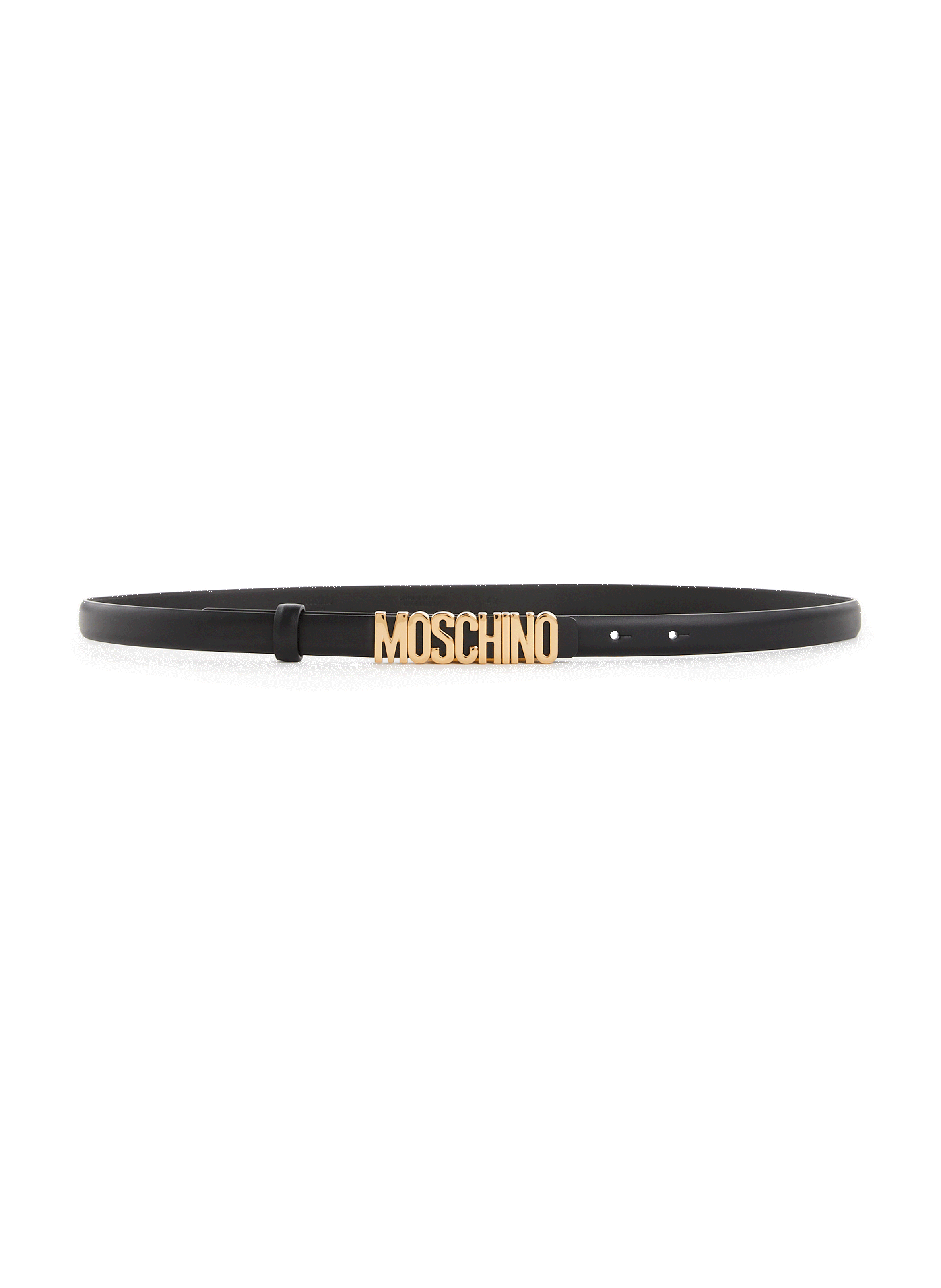 MOSCHINO Logo buckle belt Black