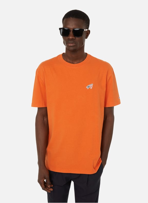 Tee shirt tommy hilfiger orange hotsell