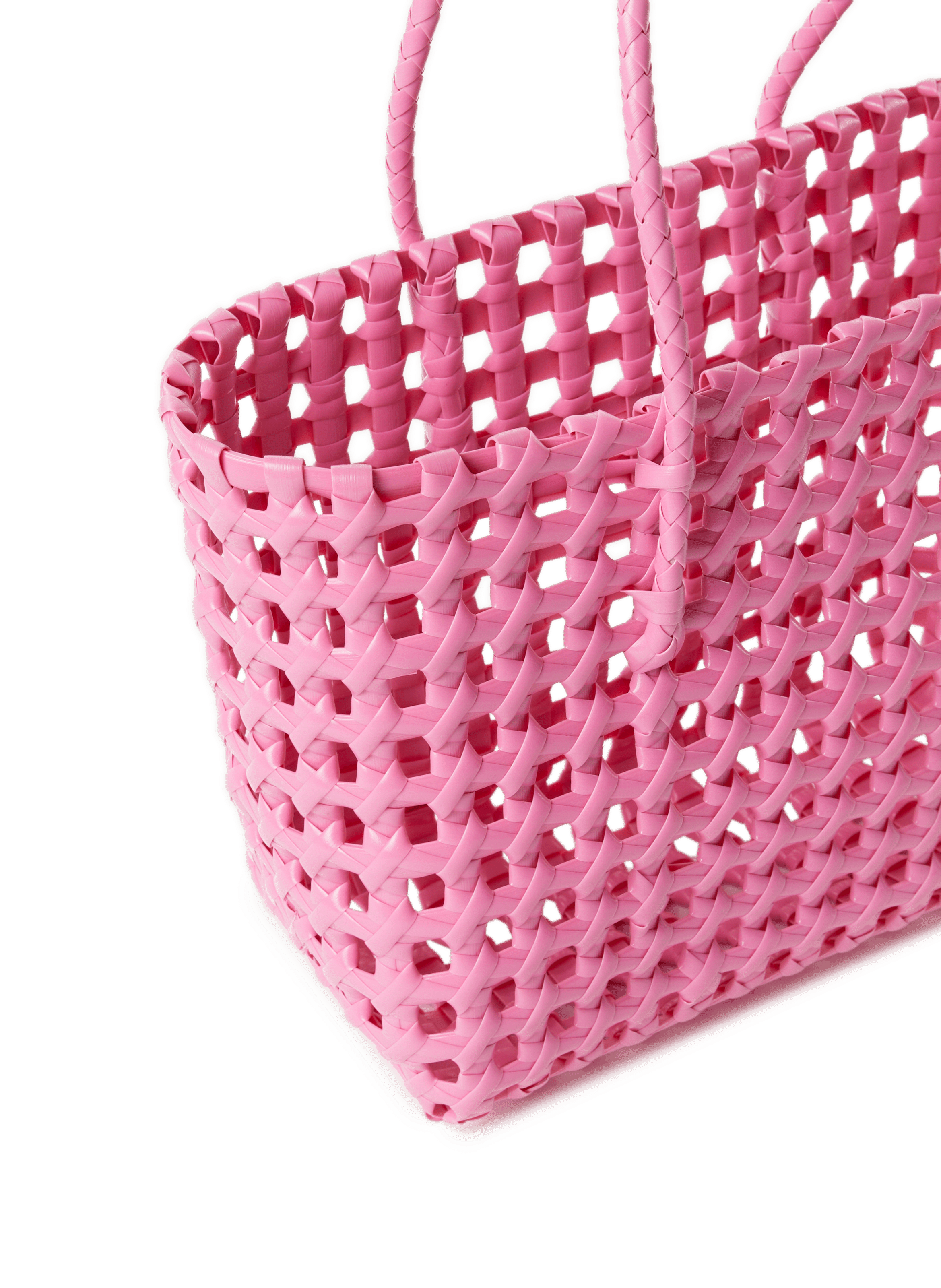 Sac cabas tressé AU PRINTEMPS PARIS Rose