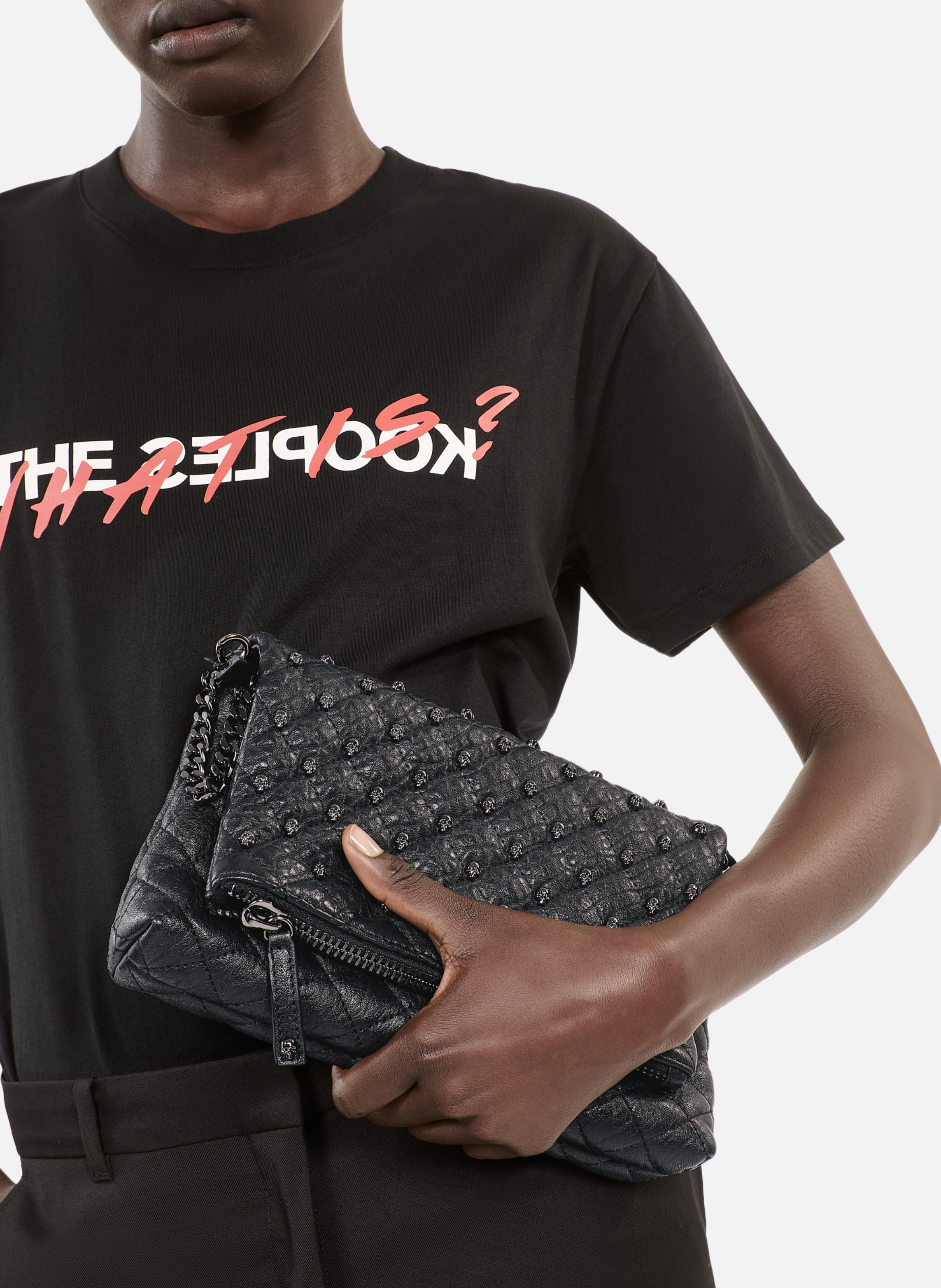 Pochette héritage small en cuir THE KOOPLES Noir