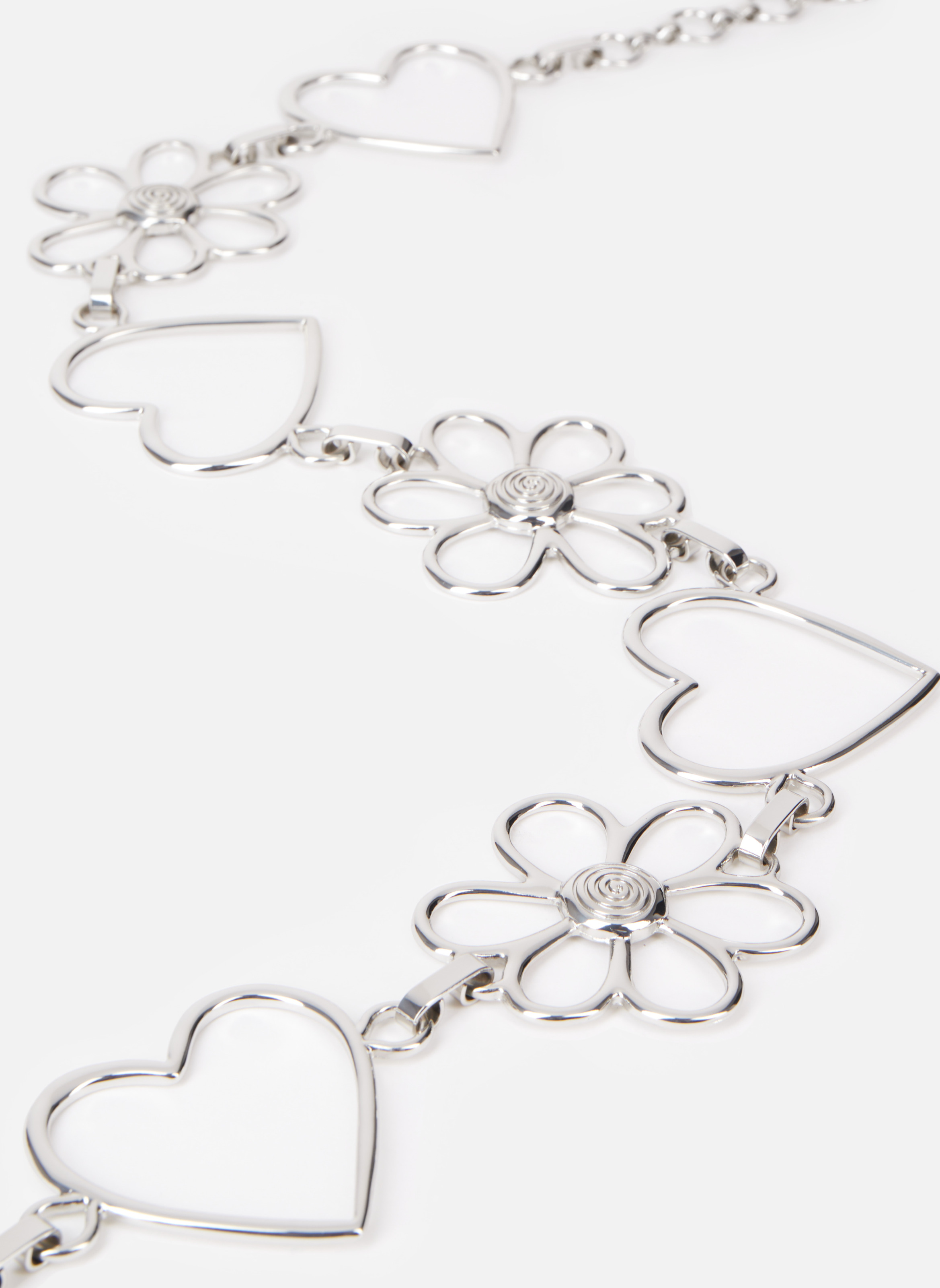 Ceinture chaîne cœurs et fleurs THE KOOPLES Gris