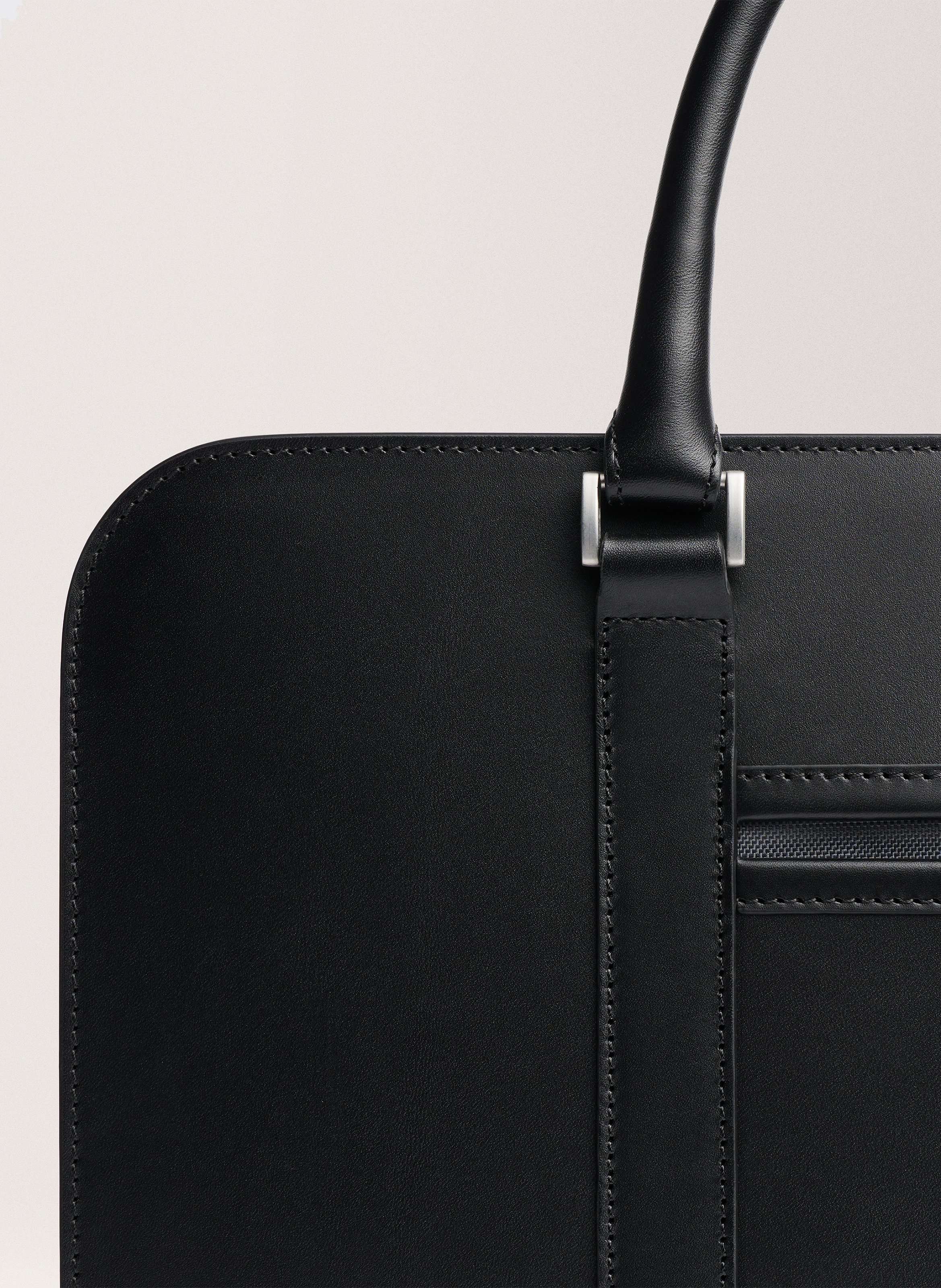 Porte-documents 'Palissy Briefcase' en cuir vachetta CARL FRIEDRIK Noir