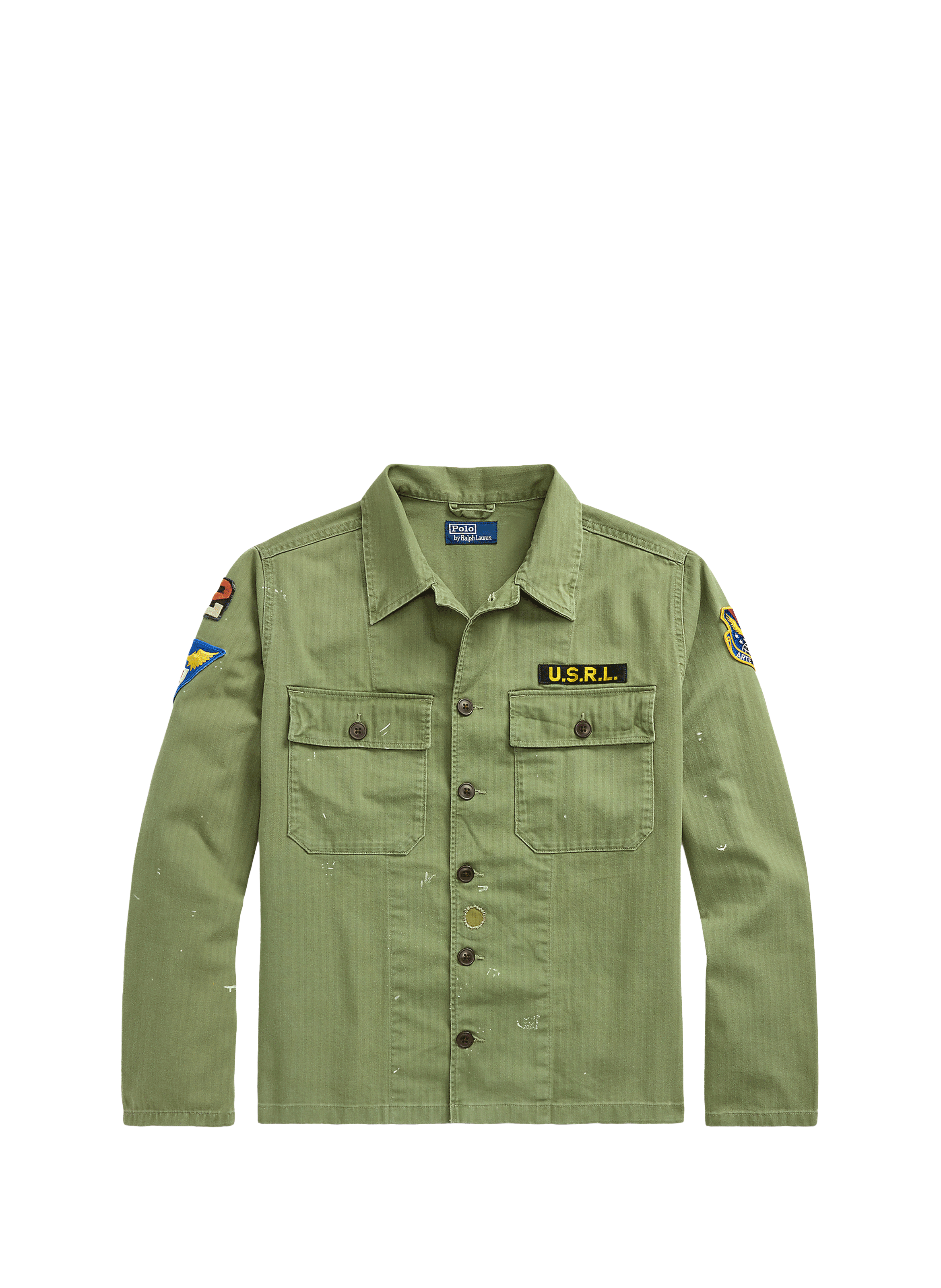 Cotton shirt with patches POLO RALPH LAUREN Green