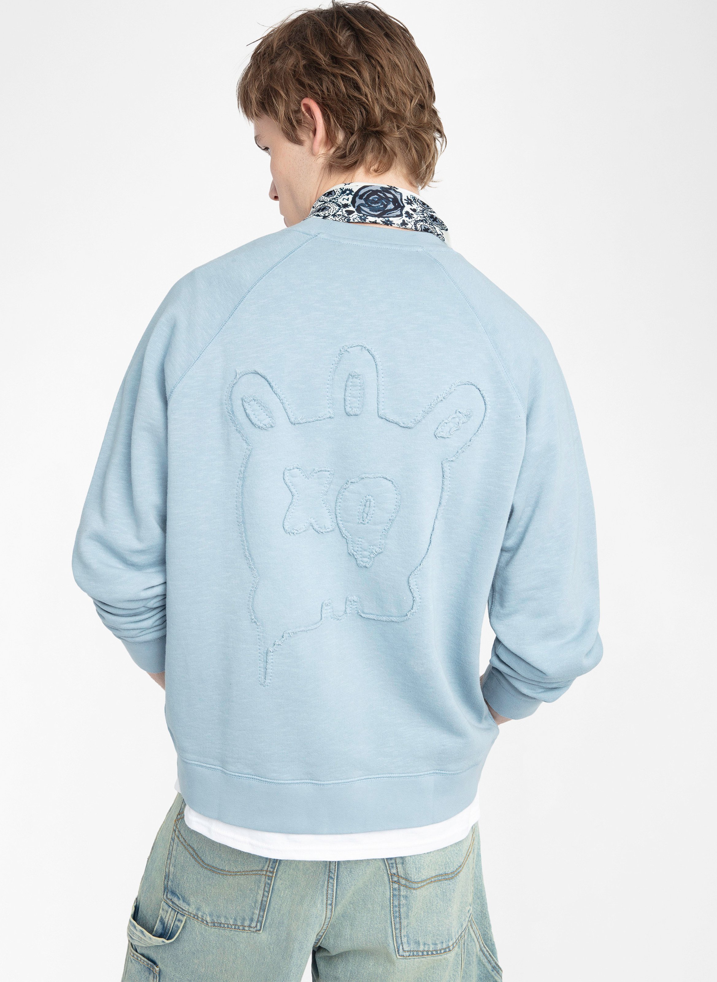 Sweat col rond en coton uppy ZADIG&VOLTAIRE Bleu