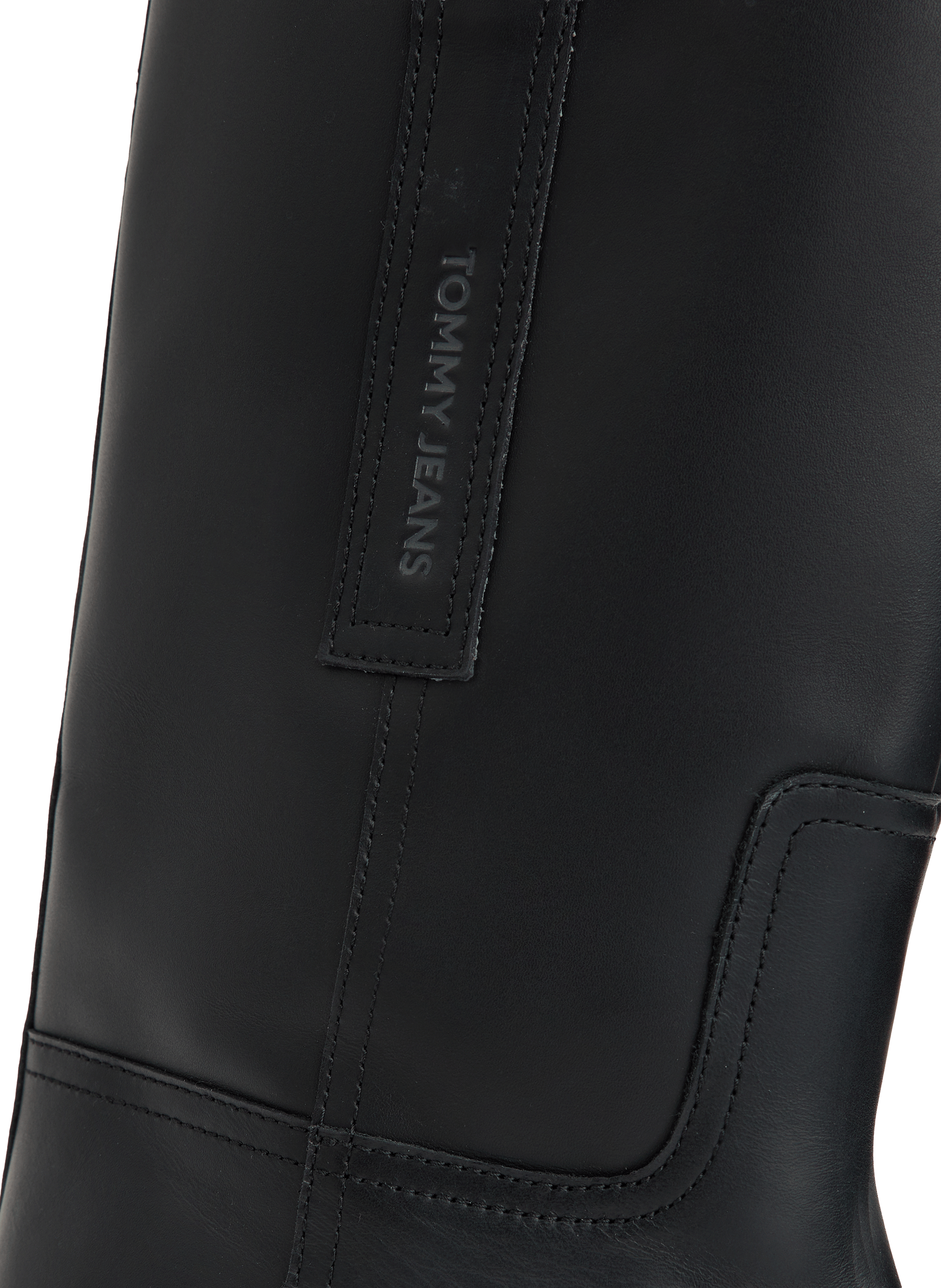 Mid-calf leather boots TOMMY HILFIGER Black