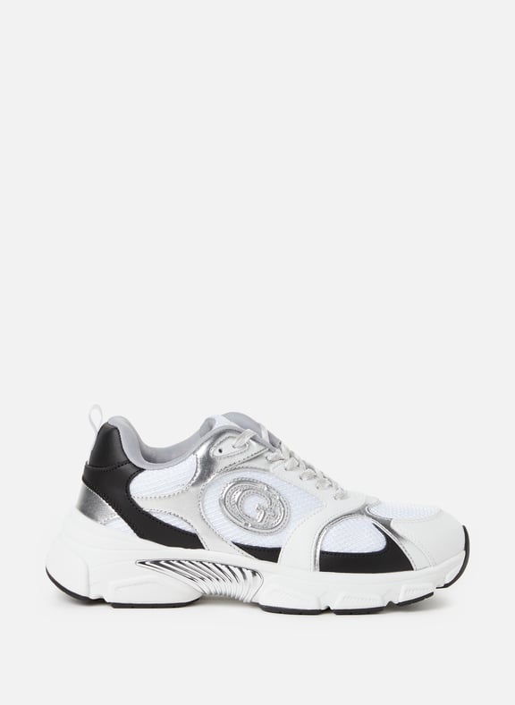 Bi-material sneakers White by GUESS GUESS Bi-material sneakers White