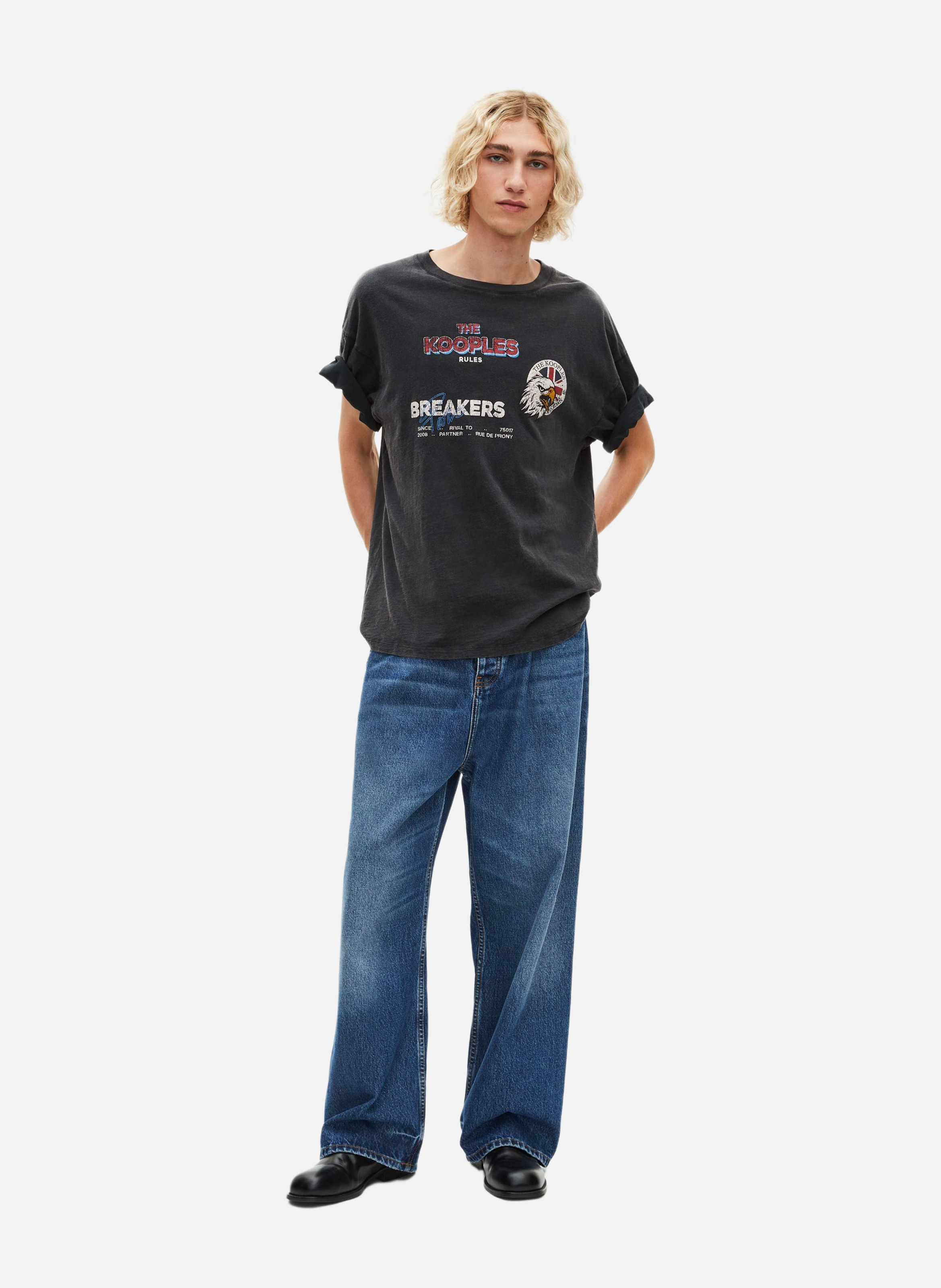 T-shirt avec sérigraphie 'rules breakers' THE KOOPLES Noir