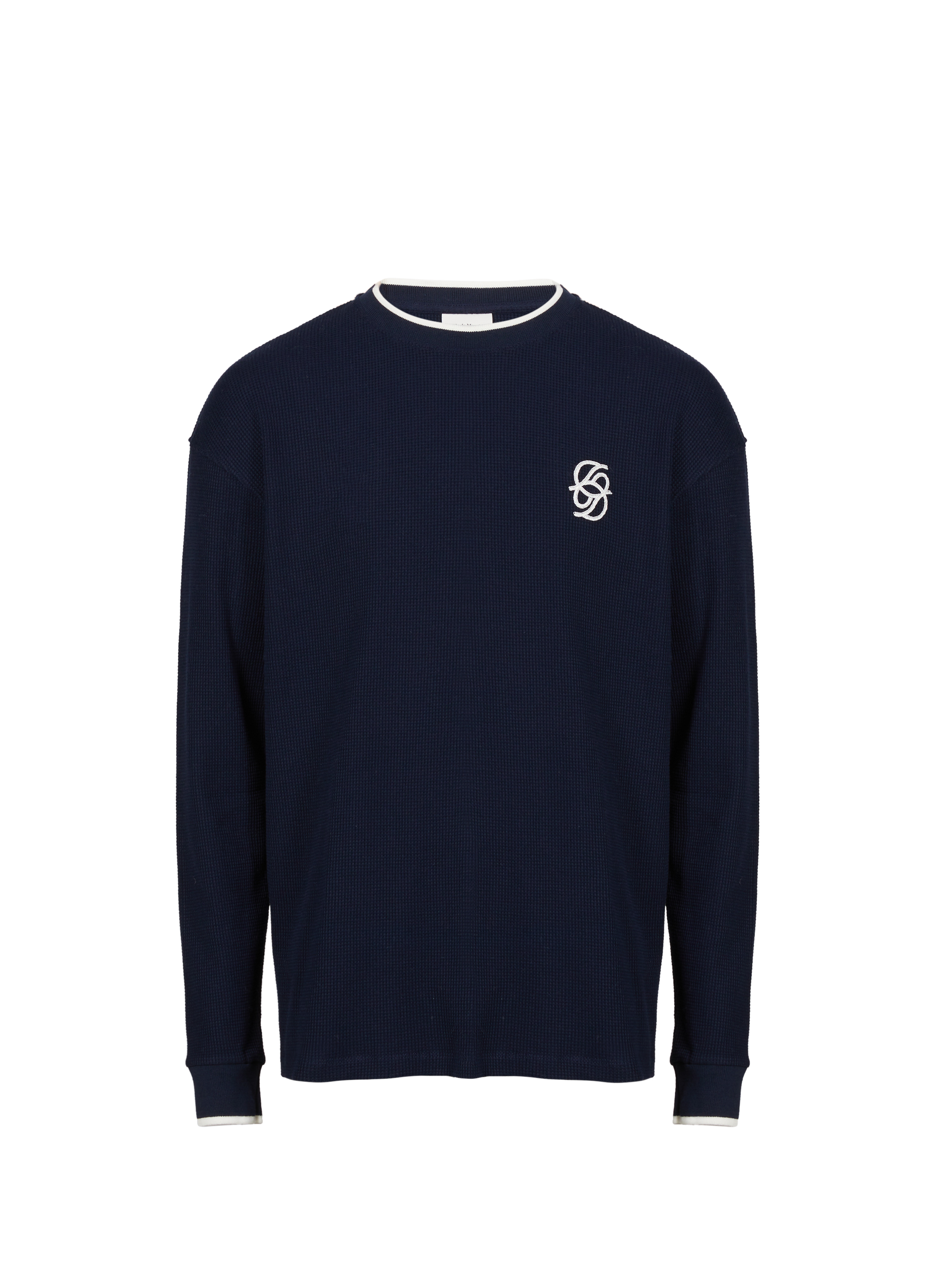 DROLE DE MONSIEUR Pull gaufré en coton mélangé Blue