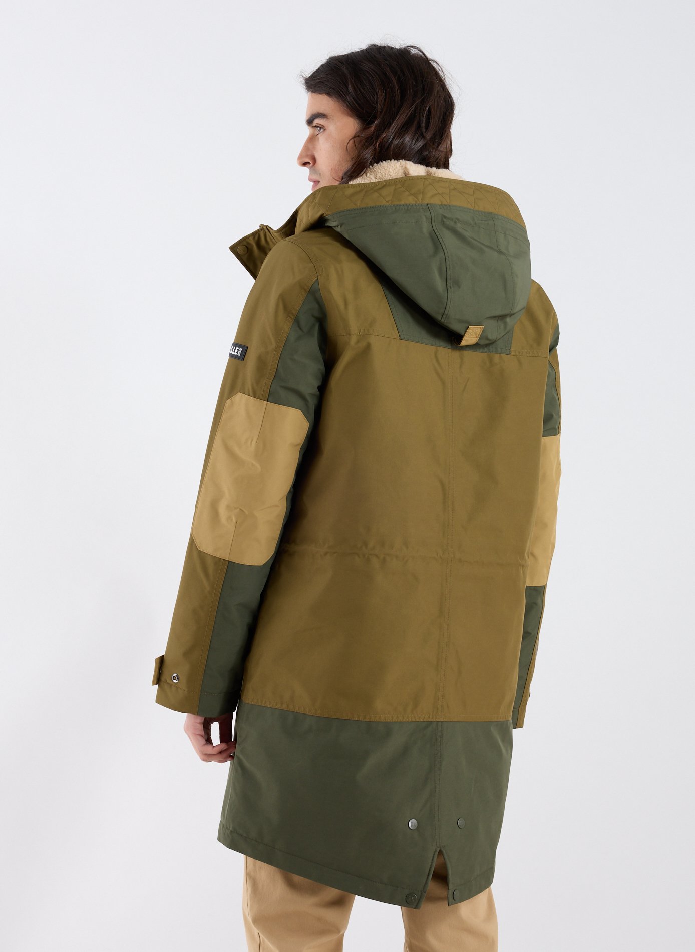 Straight hooded parka AIGLE Khaki