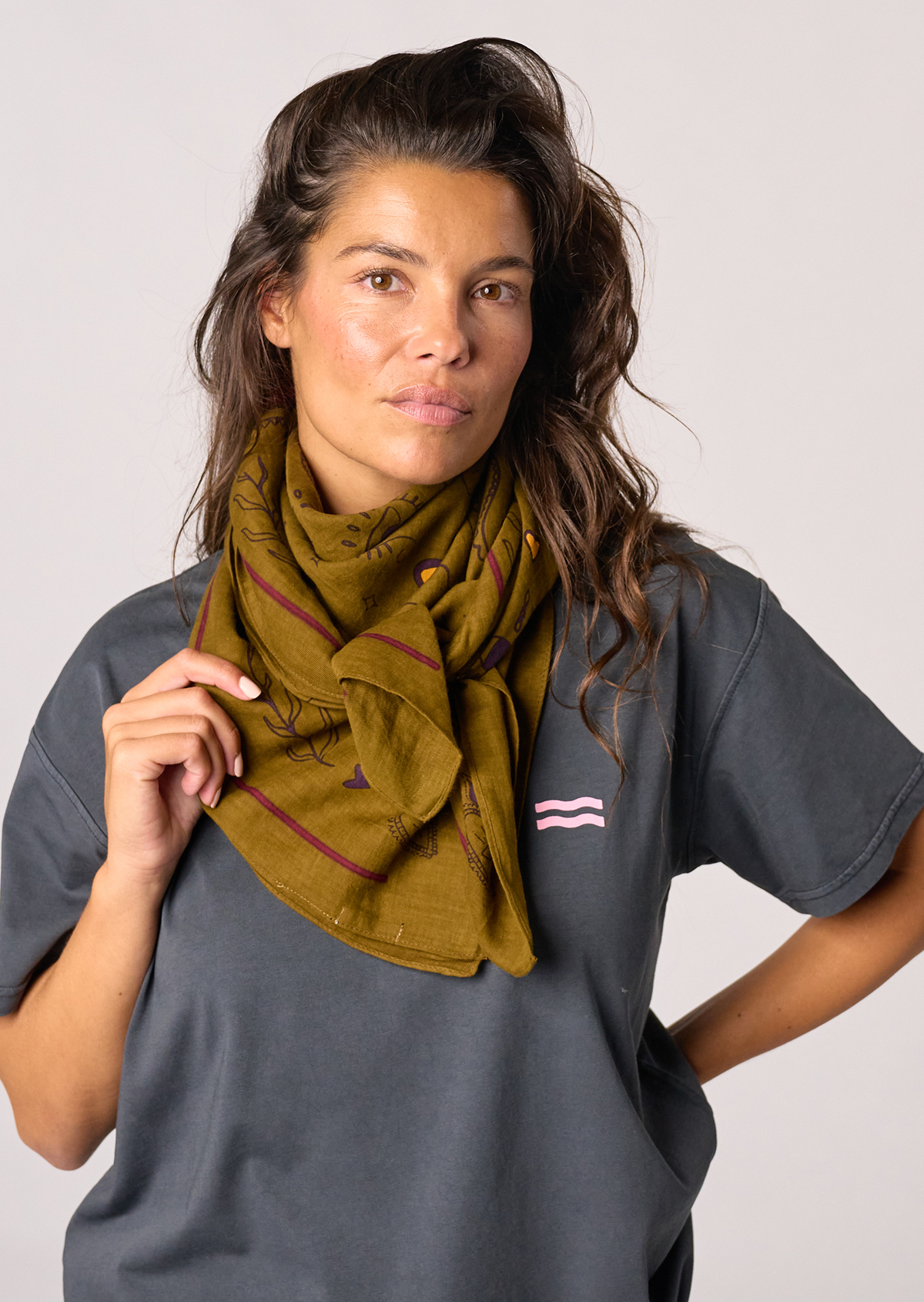 Foulard en coton biologique lise BILLYBELT Kaki