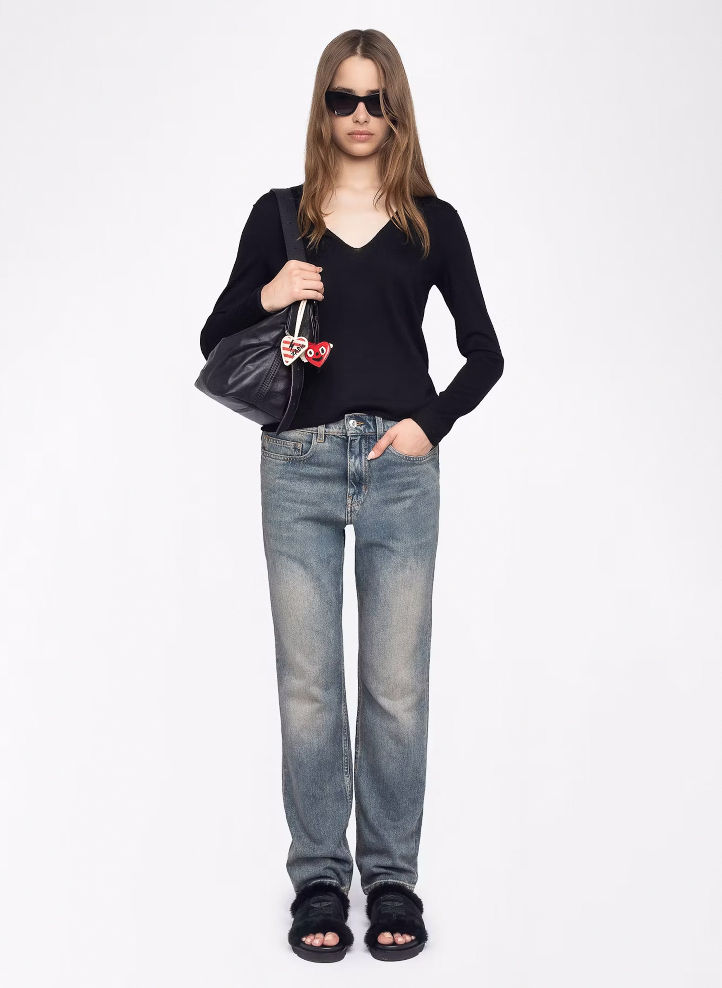 Pull droit en laine nosfa ZADIG&VOLTAIRE Noir