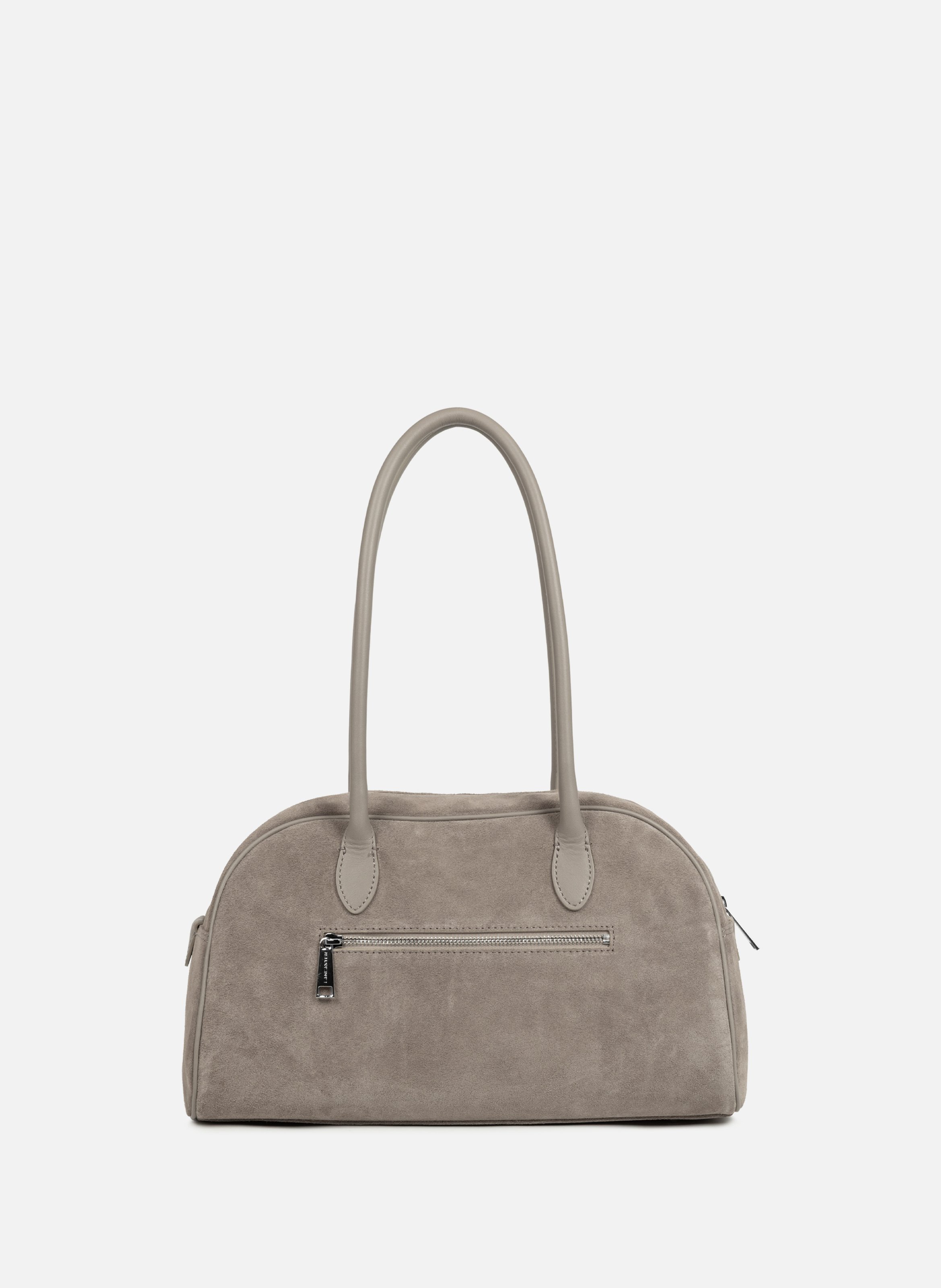 Grand sac cabas épaule - suède LANCASTER Gris