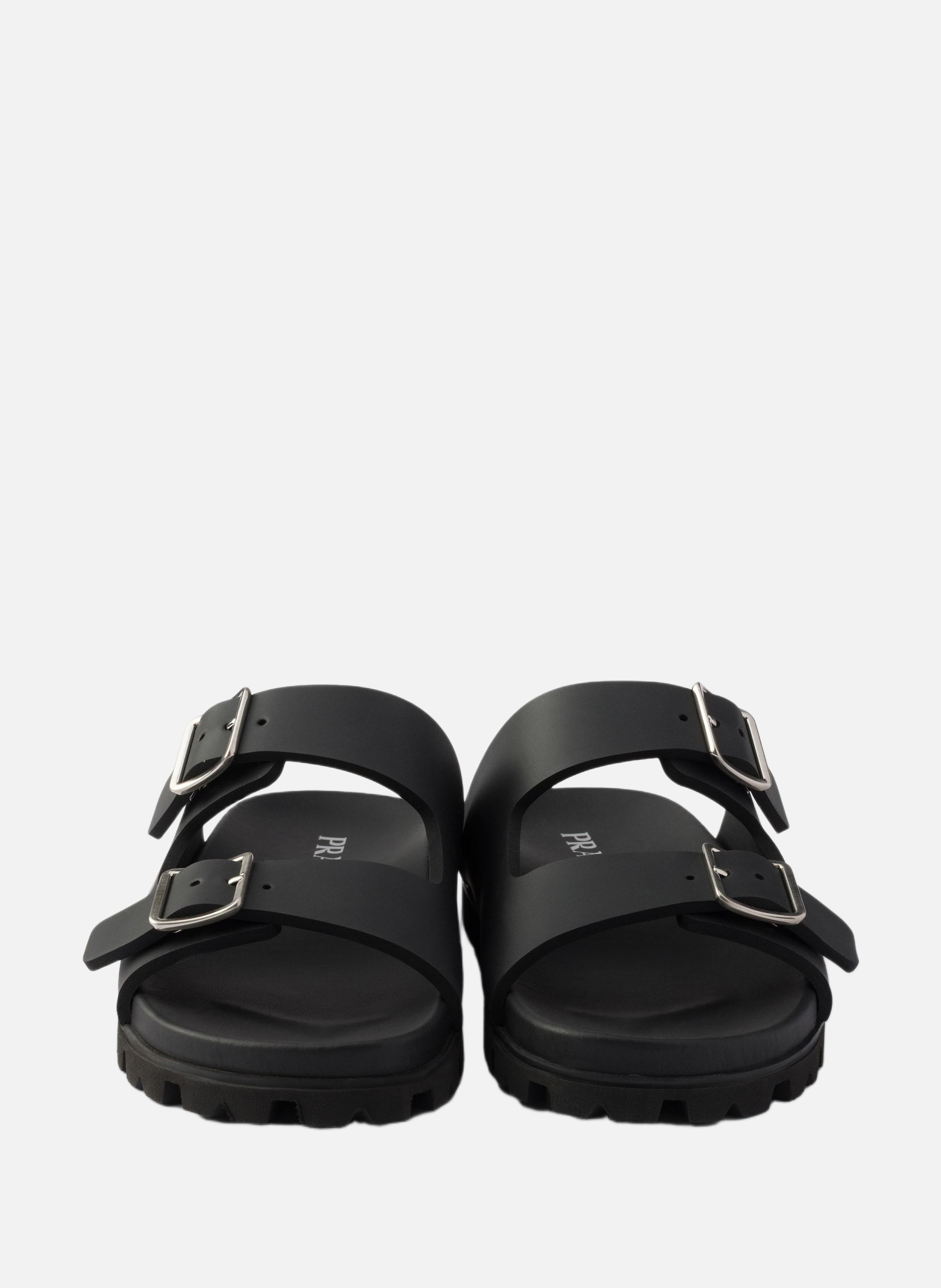 Mules en gomme PRADA Noir