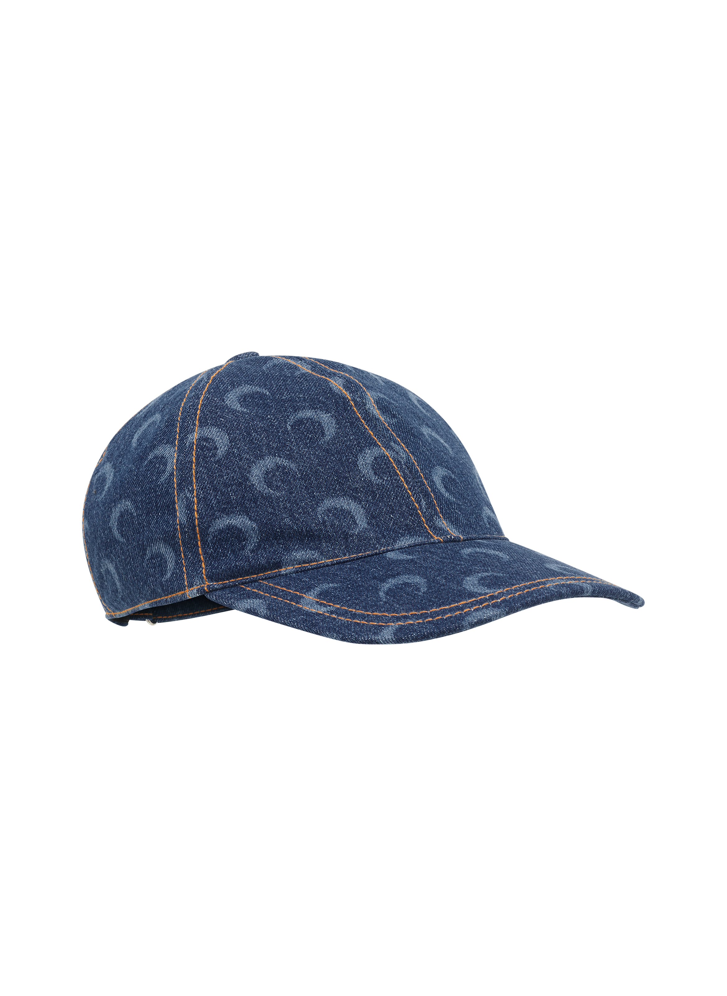 Casquette de baseball moon denim délavage laser bleu MARINE SERRE Bleu